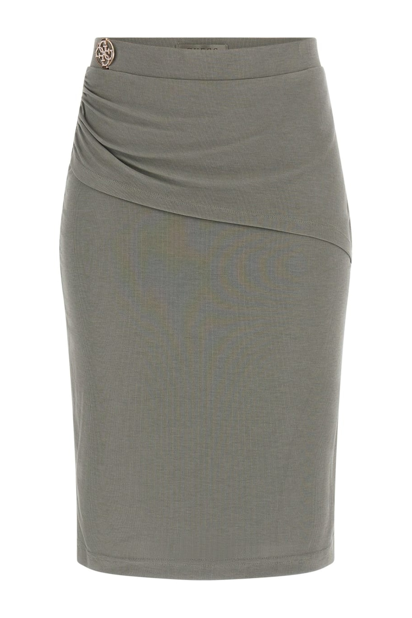 GUESS Prisca Jewel Pencil Volcano Grey Maat: XS | Midi Rokken Outlet | Dames | Grijs