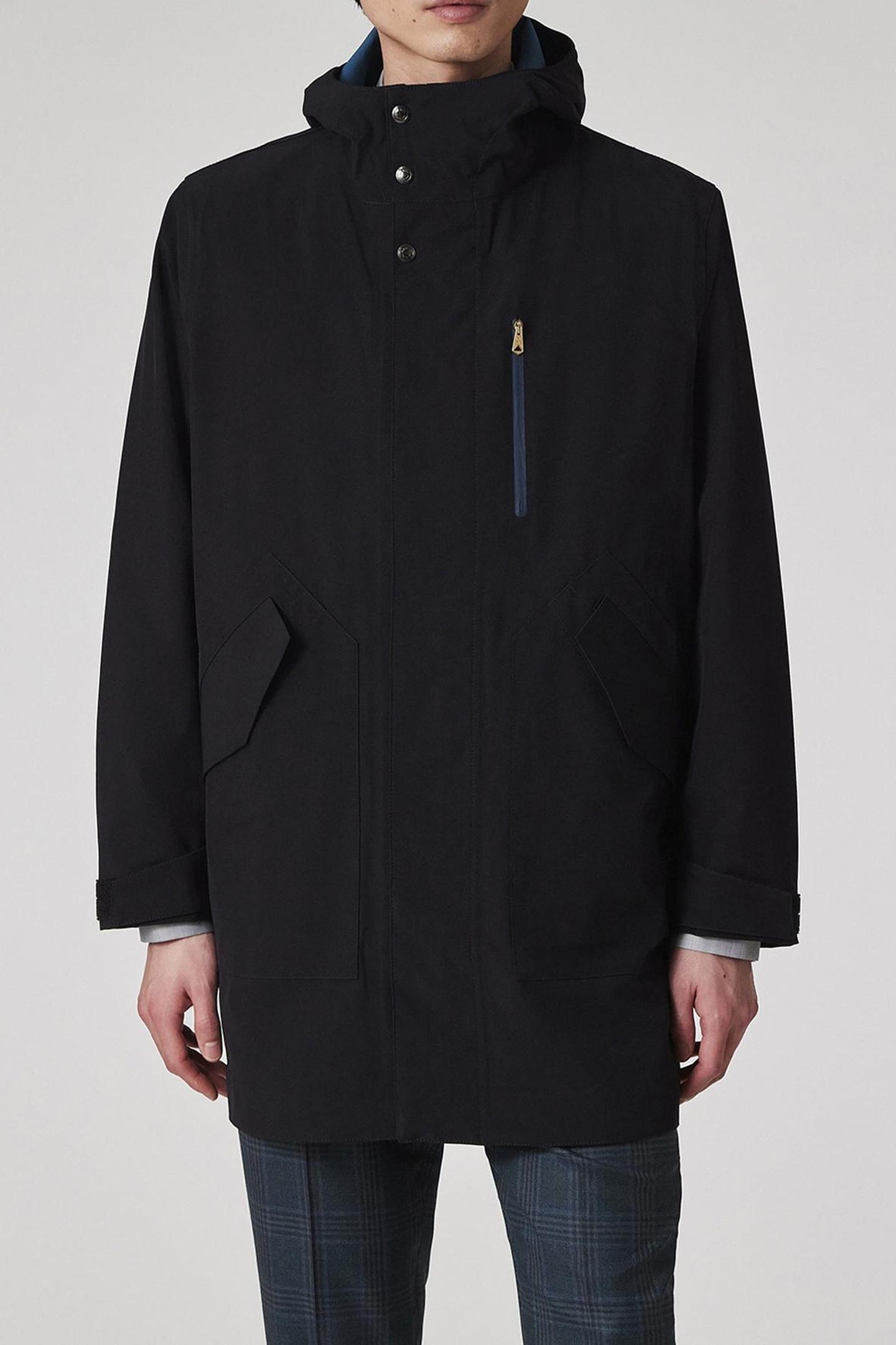 Paul Smith Mens Tape Seam Hooded Jkt Very Dark Navy Maat: M | Regenjassen Outlet | Heren | Blauw