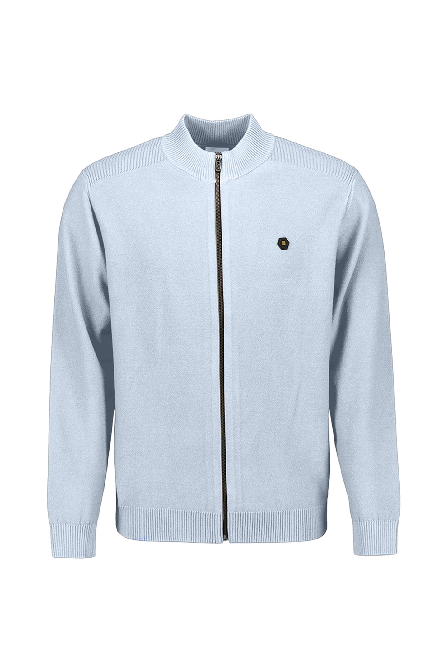 No Excess Pullover Full Zip Shoulder Detail Dusty Blue Größe: S | Cardigans Outlet | Herren | Blau