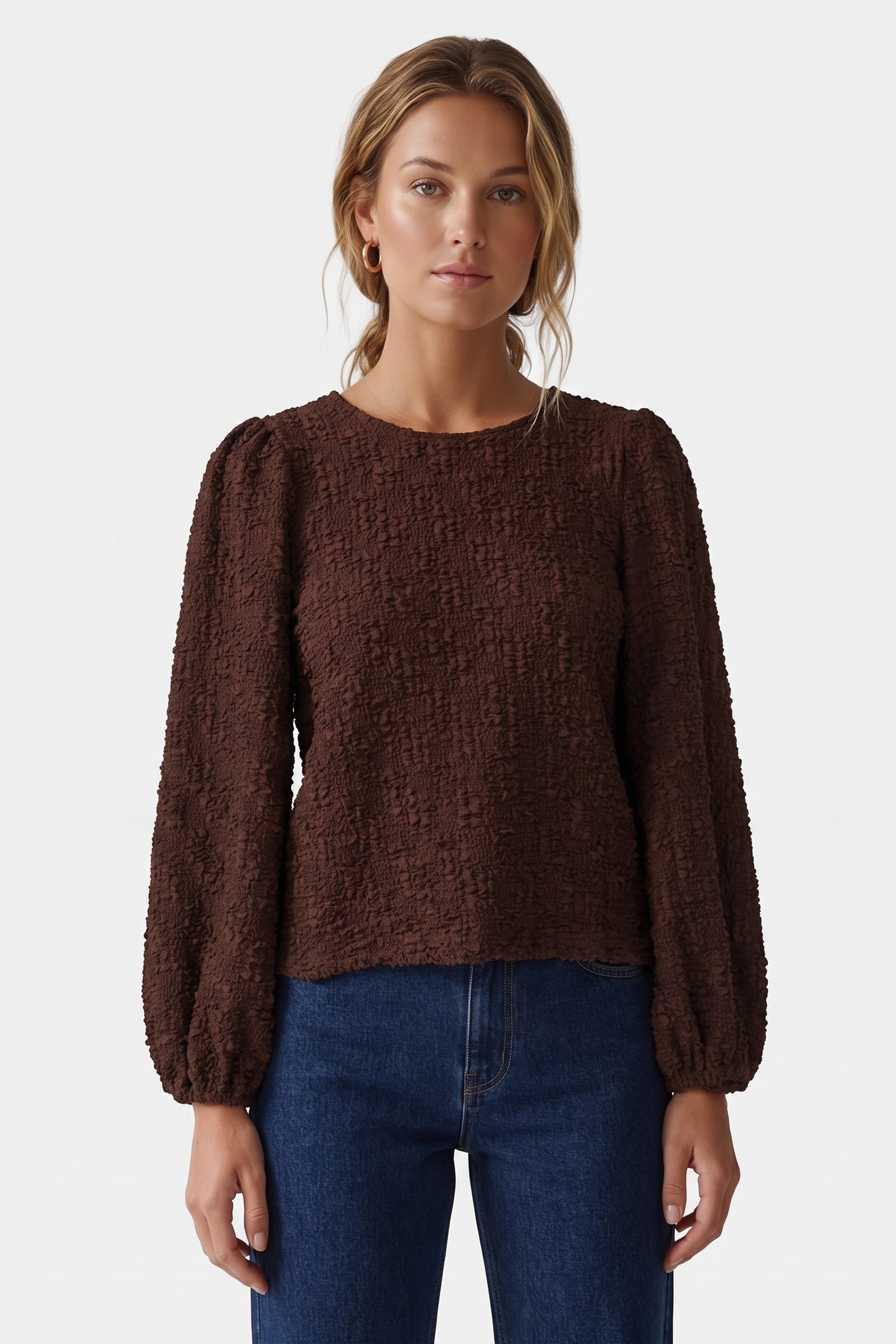 STUDIO AMAYA Mia Top Brown Maat: S | Longsleeves Outlet | Dames | Bruin