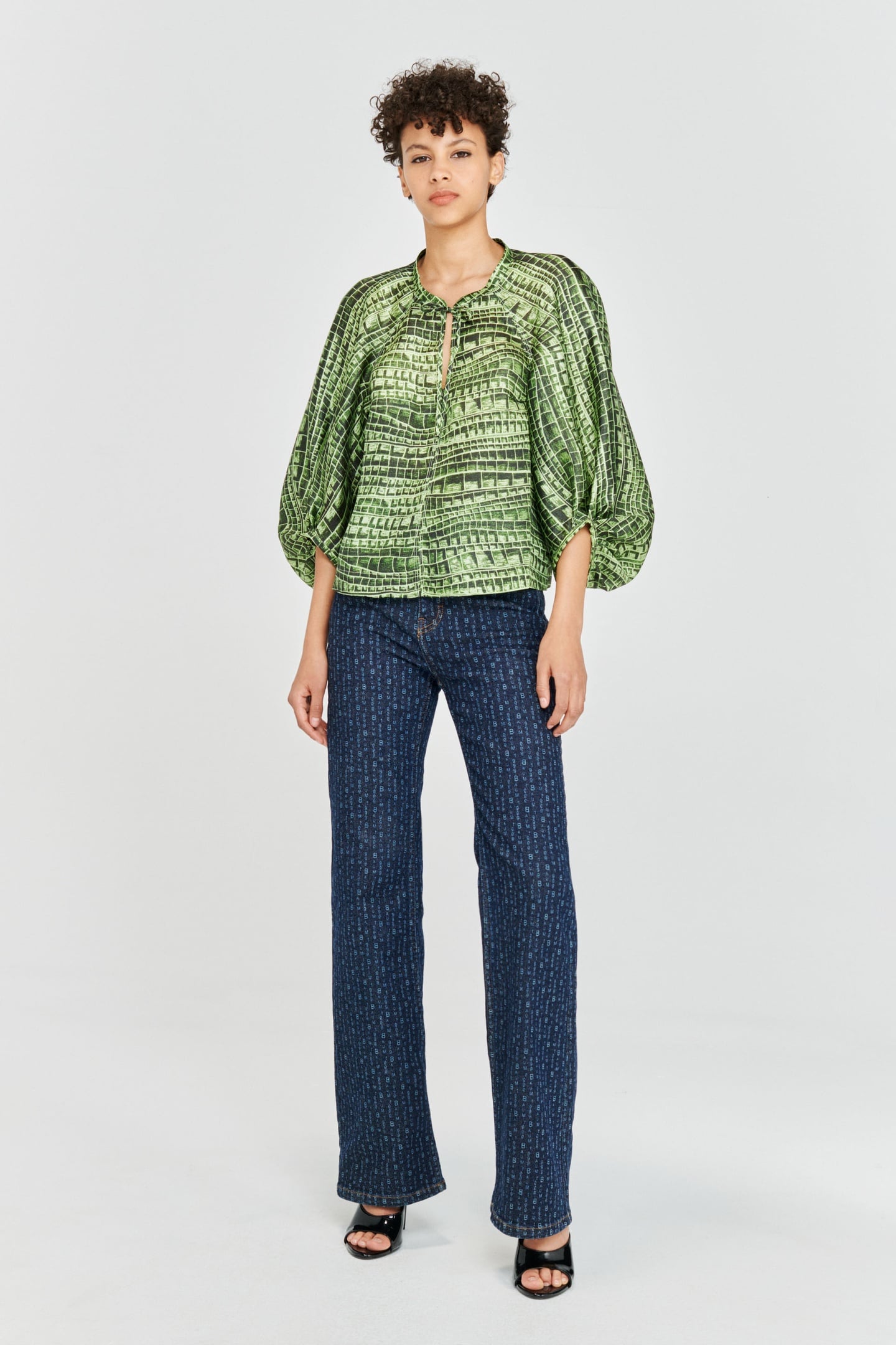 Baum und Pferdgarten Martha Blouse Green Reptile Maat: 34 | Longsleeves Outlet | Dames | Groen