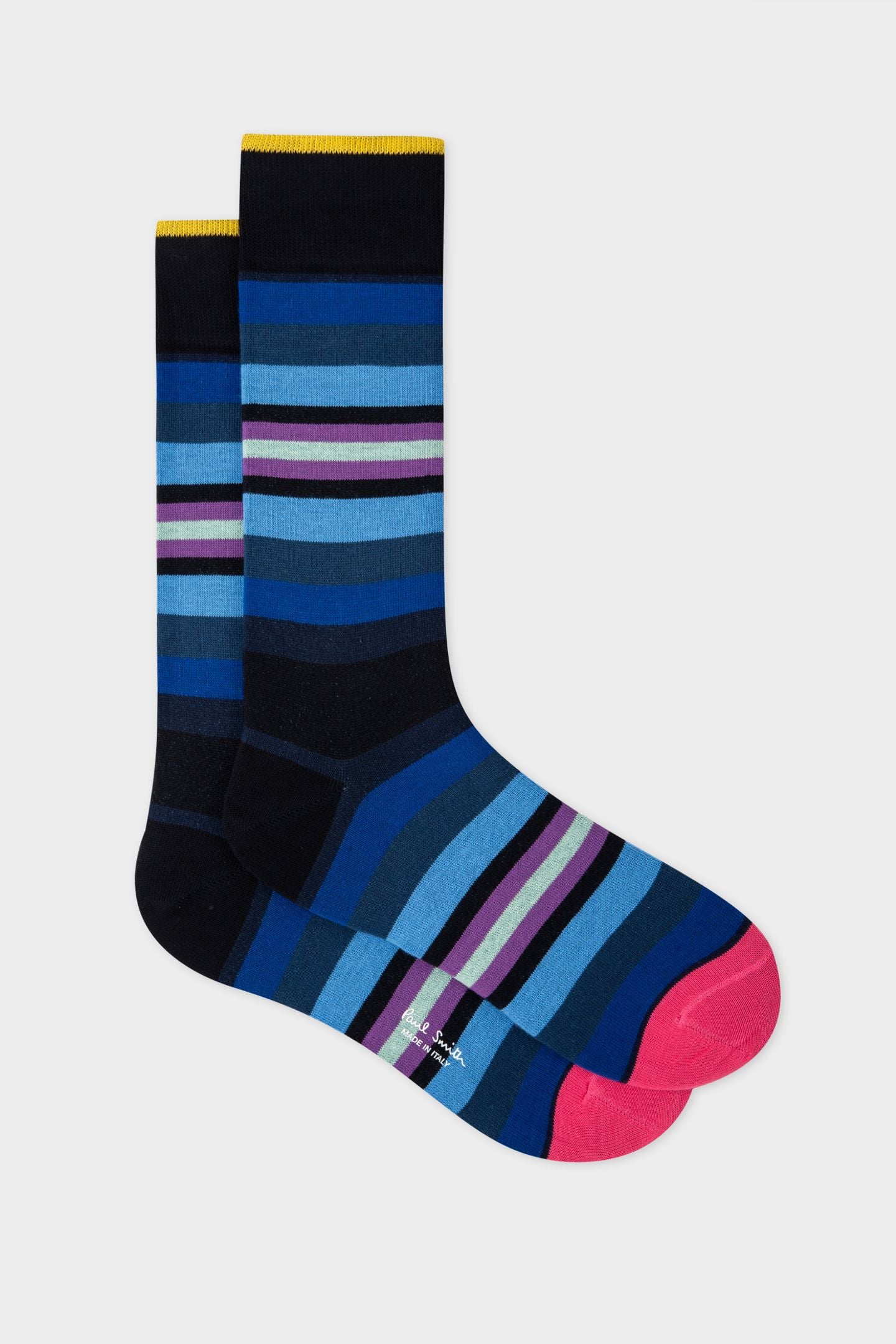 Paul Smith Men Sock Yvan Stripe Navy Size: OS | Socks Outlet | Heren | Blauw