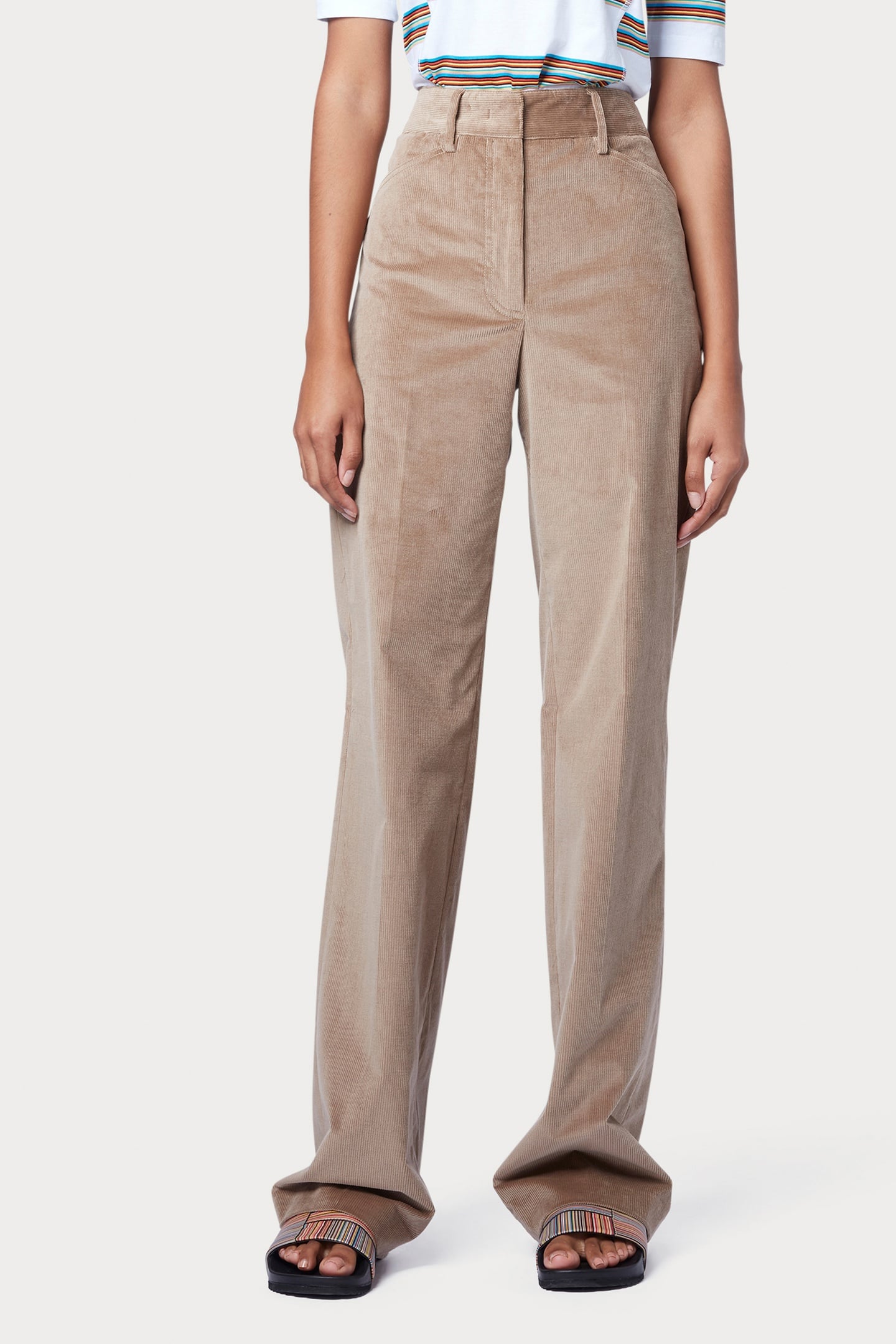 Paul Smith Womens Trousers Taupe Size: 38 | Wide-Leg & Flared Pants Outlet | Dames | Beige