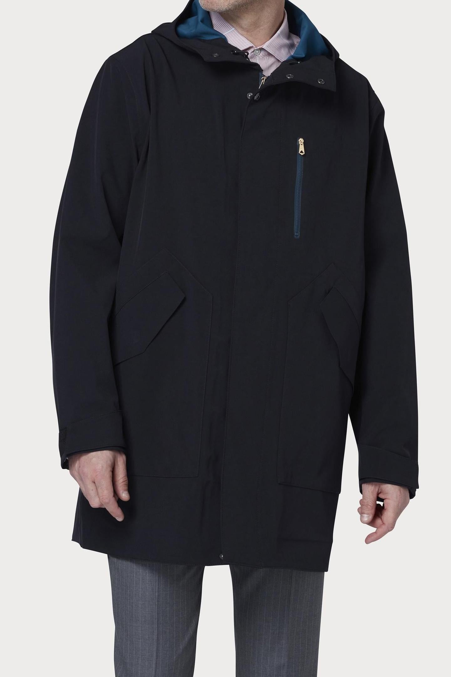 Paul Smith Mens Tape Seam Hooded Jkt Very Dark Navy Maat: M | Regenjassen Outlet | Heren | Blauw