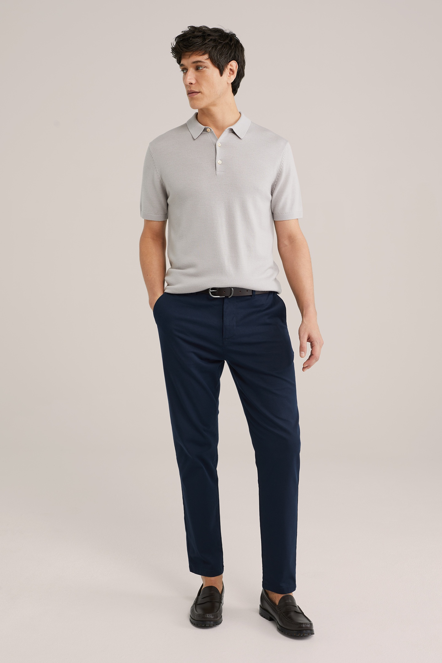 We Fashion Polo Light Grey Maat: XS | Poloshirts Outlet | Heren | Grijs