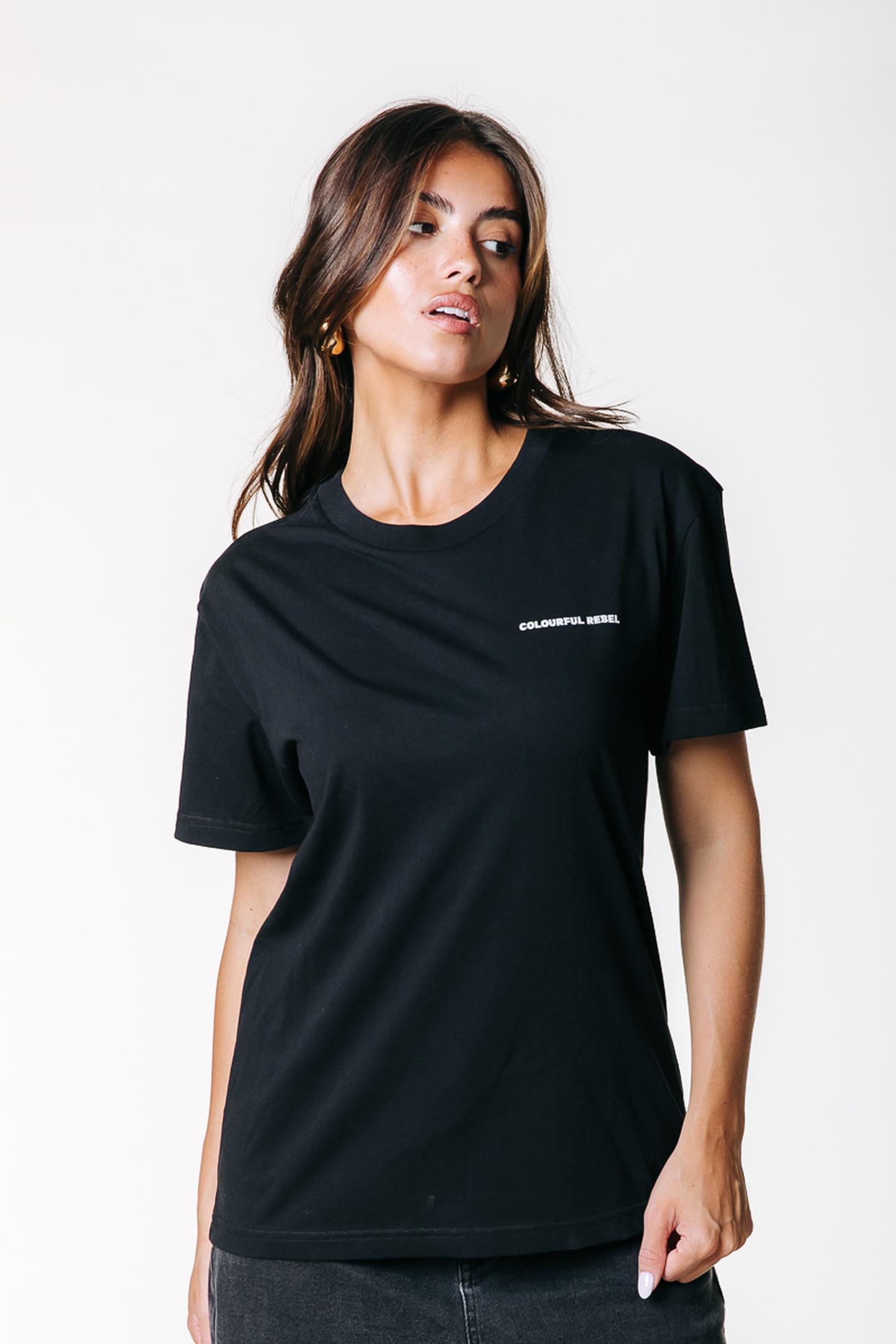 Colourful Rebel Sound Of Freedom Loosefit Tee Black Maat: XS | Tops Outlet | Dames | Zwart