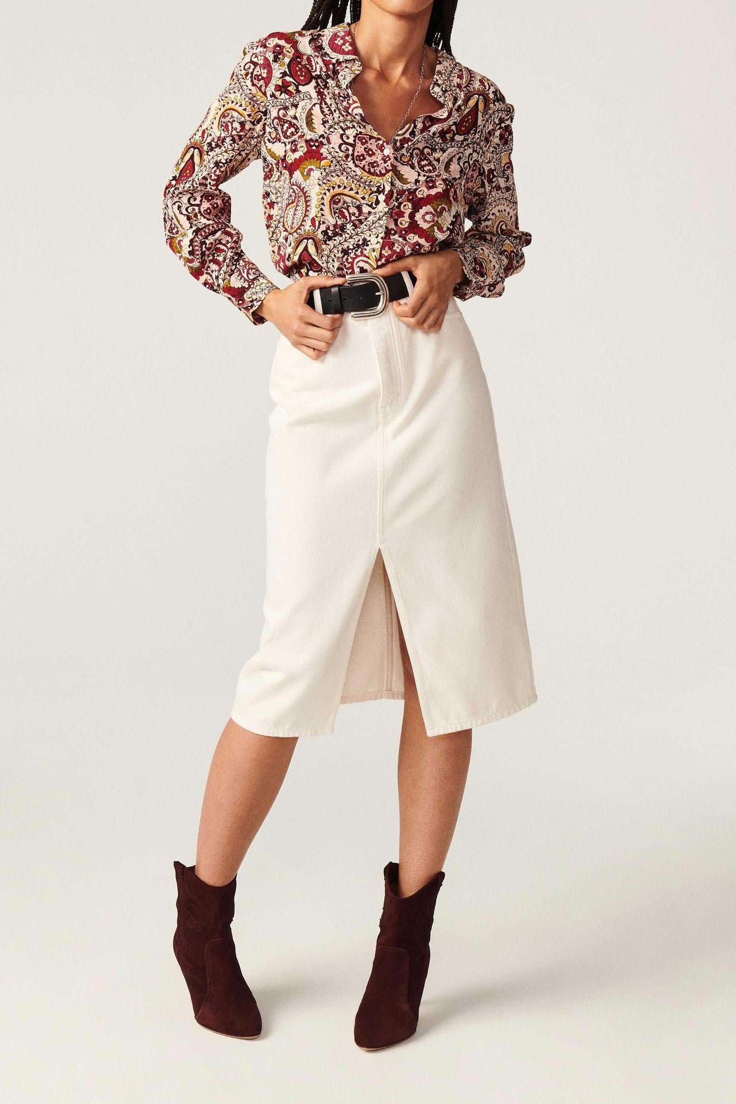 BA&SH Long Sleeves Shirt Ecru Maat: XS | Longsleeves Outlet | Dames | Ecru