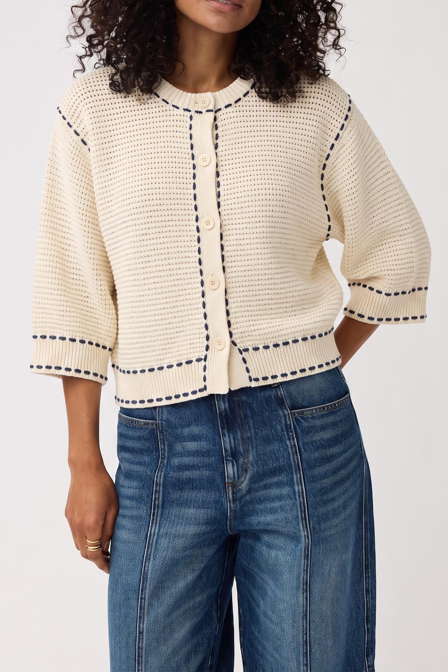Alchemist Cardigan Caroline Wool White Maat: XL | Longsleeves Outlet | Dames | Wit