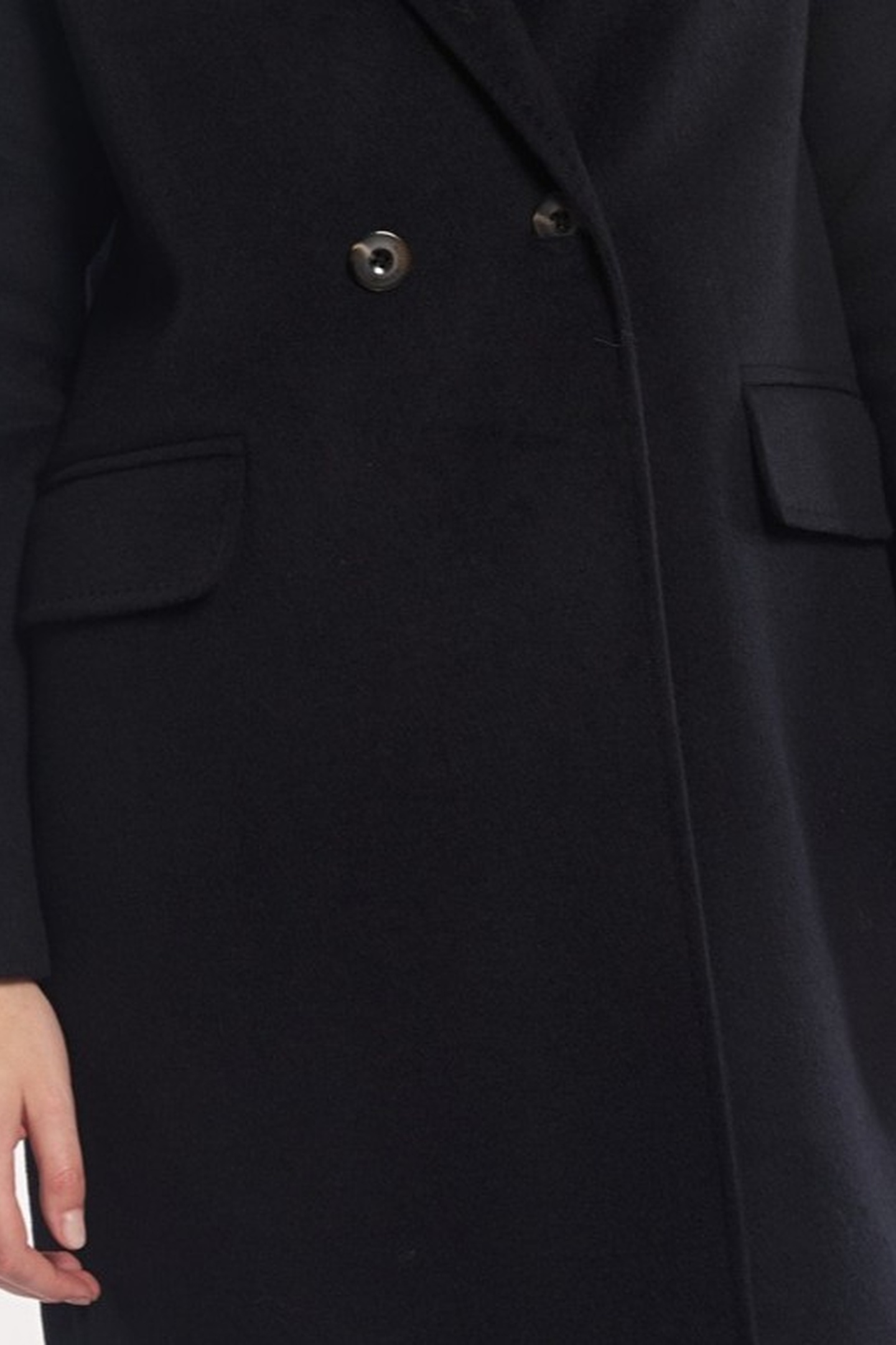 River Woods Coat Wool Double Closure Ls Blue Maat: XXL | Winterjassen Outlet | Dames | Blauw