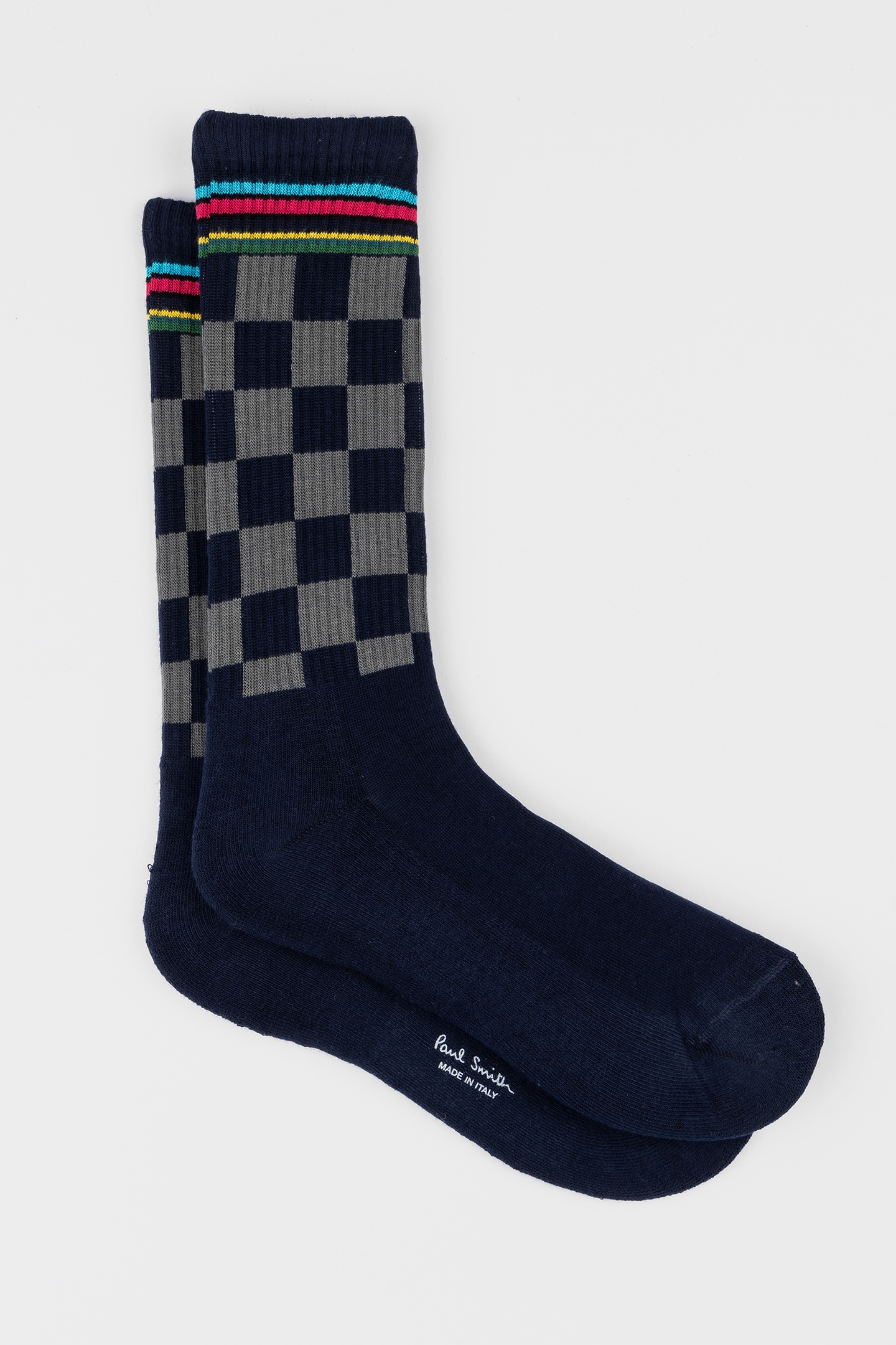 Paul Smith Men Sock Sport Check Navy Maat: OS | Sokken Outlet | Heren | Blauw
