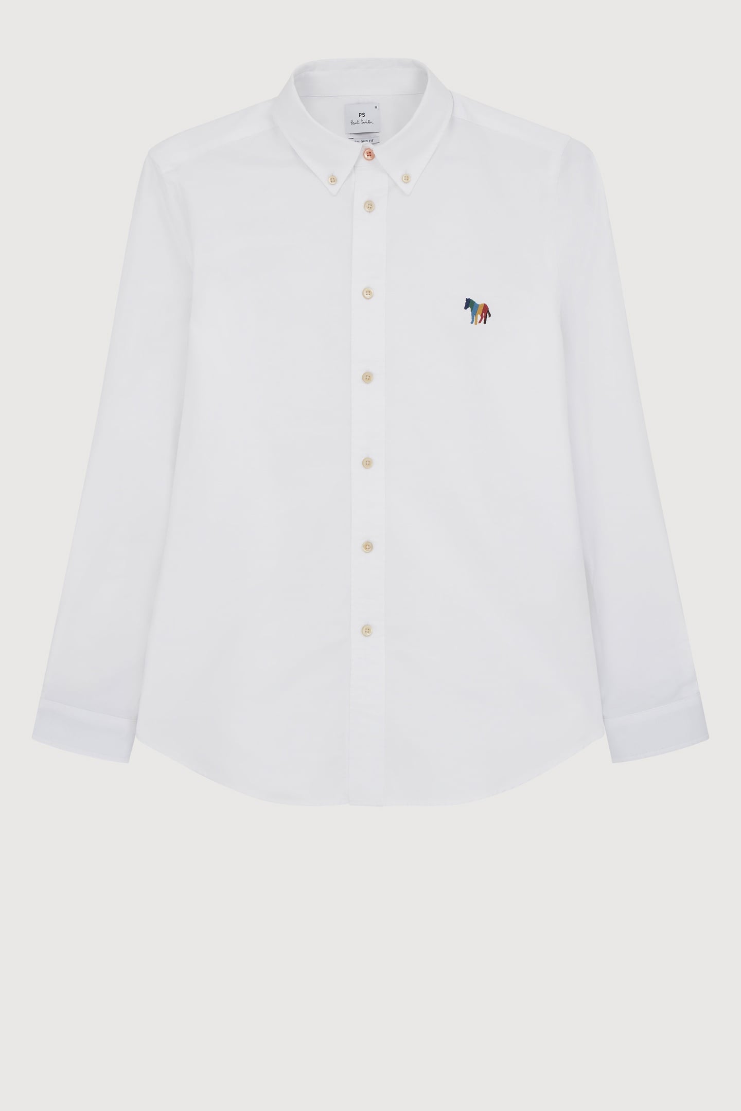 Paul Smith Mens Ls Tailored Fit Shirt Bs Zeb White Maat: S | Casual Overhemden Outlet | Heren | Wit