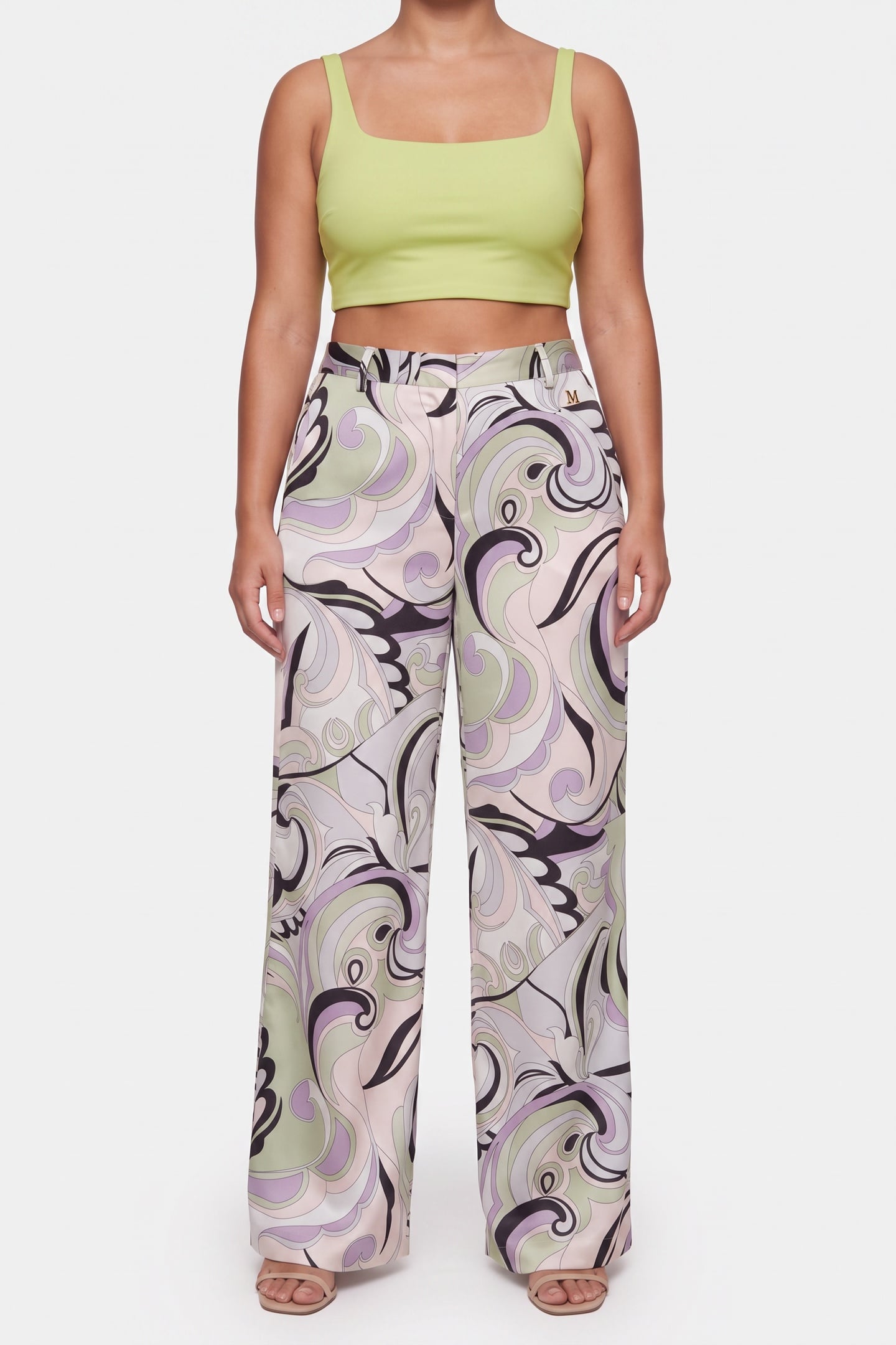 GUESS Loredana Straight Pr Groovy Bloom Maat: 38 | Wijde Broeken Outlet | Dames