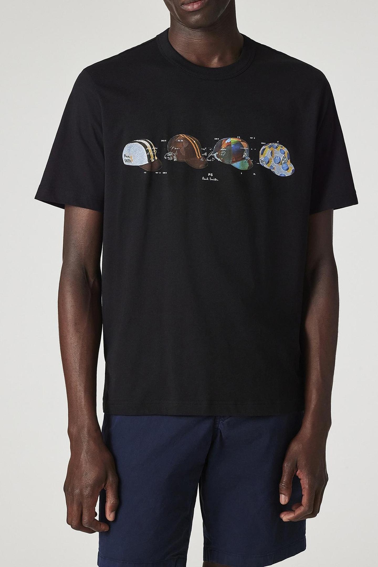 Paul Smith Mens Ss Tshirt Cycling Caps Black Größe: S | Basic T-Shirts Outlet | Herren | Schwarz