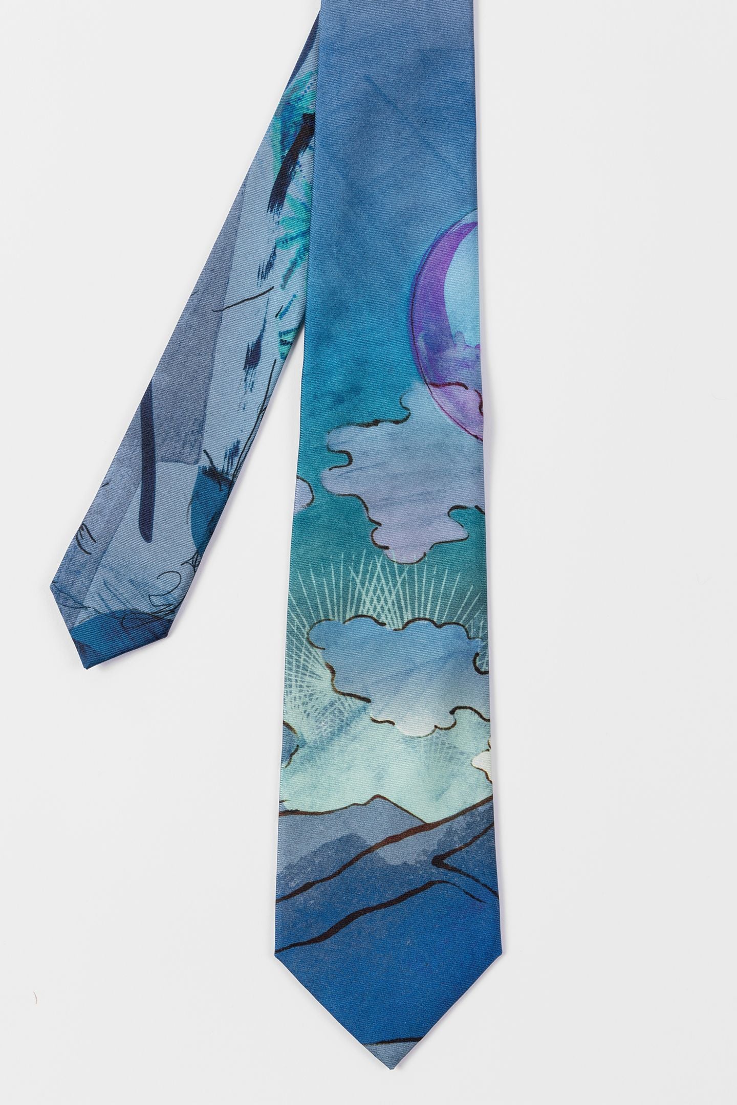 Paul Smith Men Tie Narcissus Navy Size: 8 | Ties Outlet | Heren | Blauw
