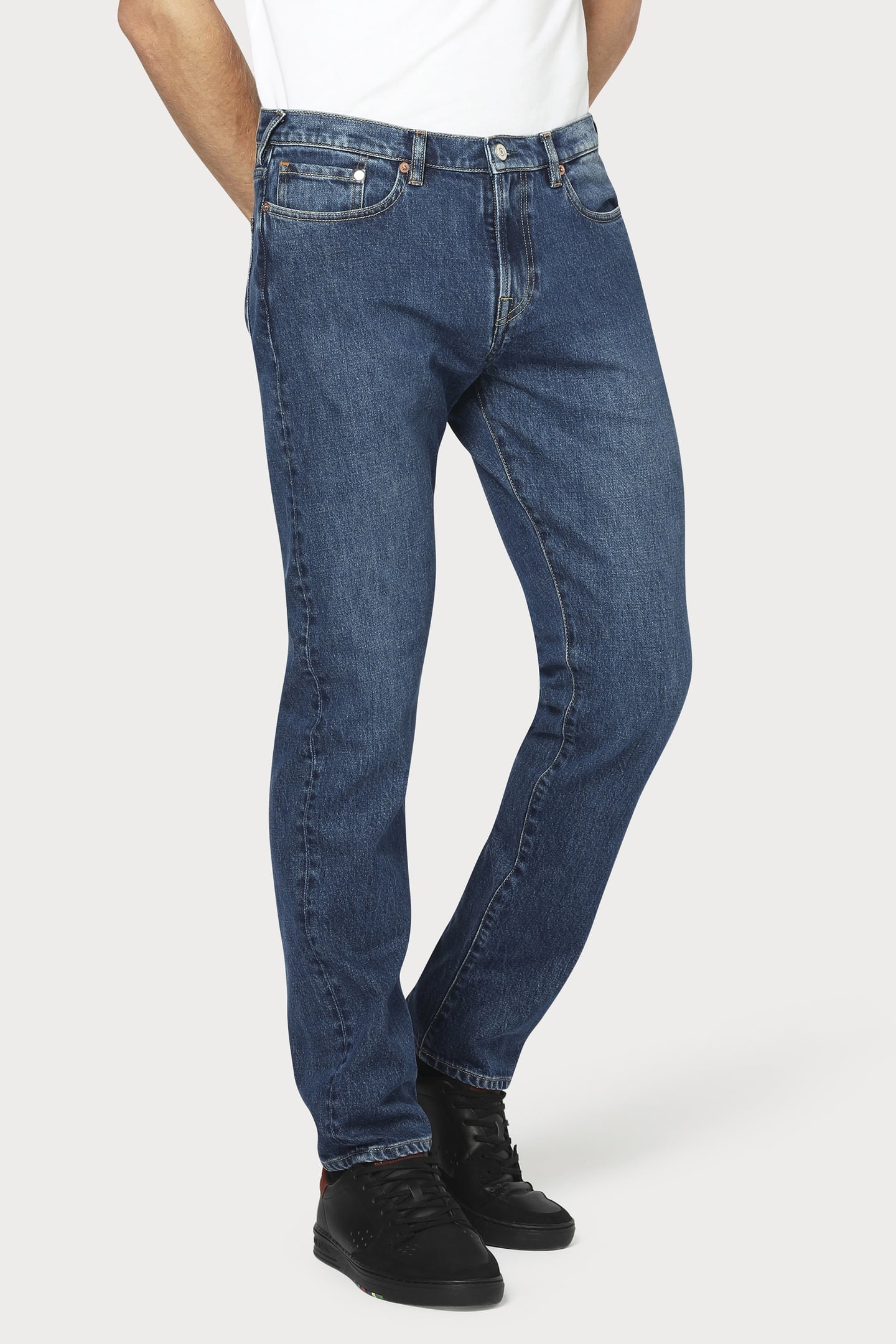 Paul Smith Mens Tapered Fit Jean Medium Base Maat: W28 L | Slim Jeans Outlet | Heren | Blauw