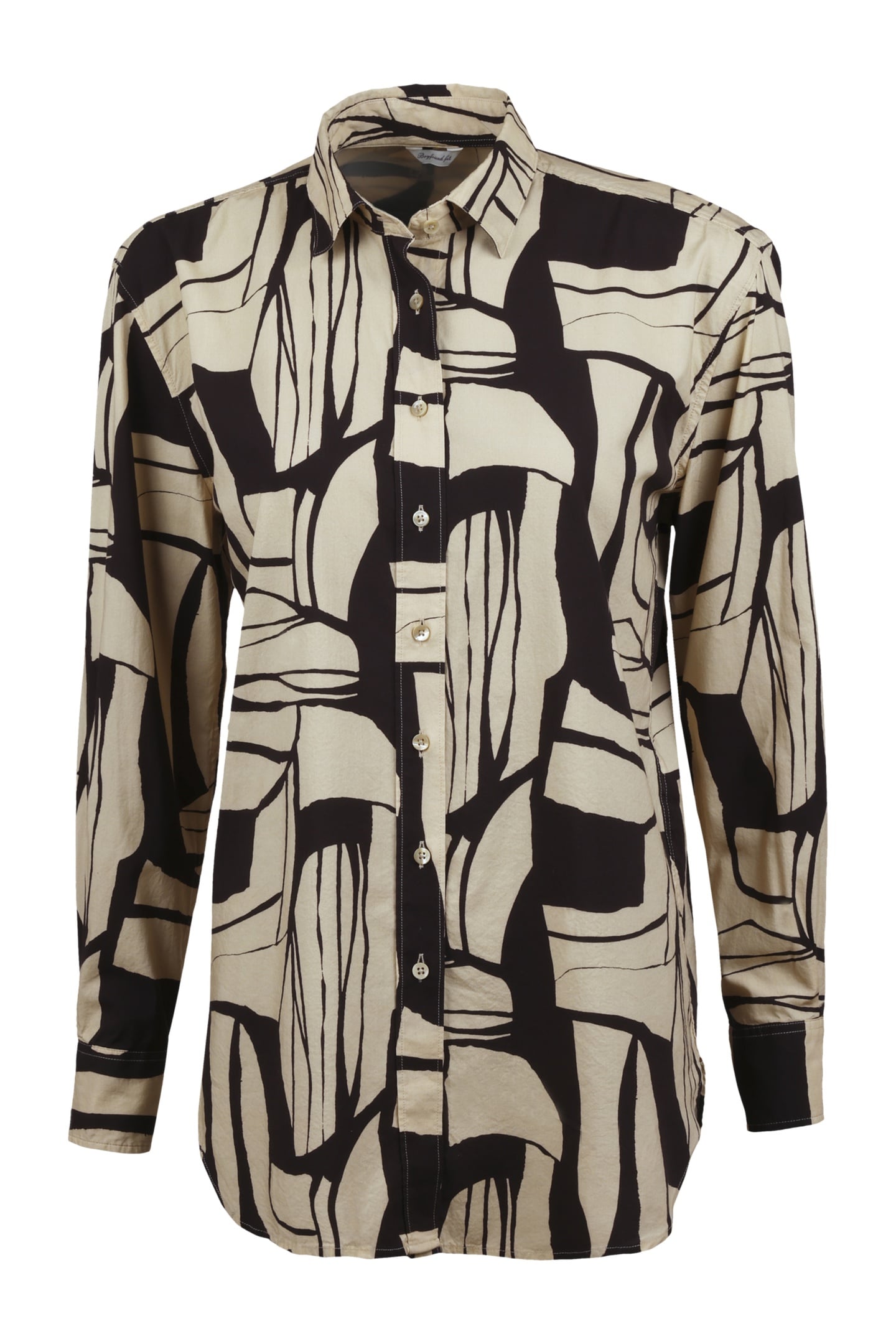 Stenströms Sammi Shirt Dark Brown Pattern Größe: 36 | Longsleeves Outlet | Damen | Braun