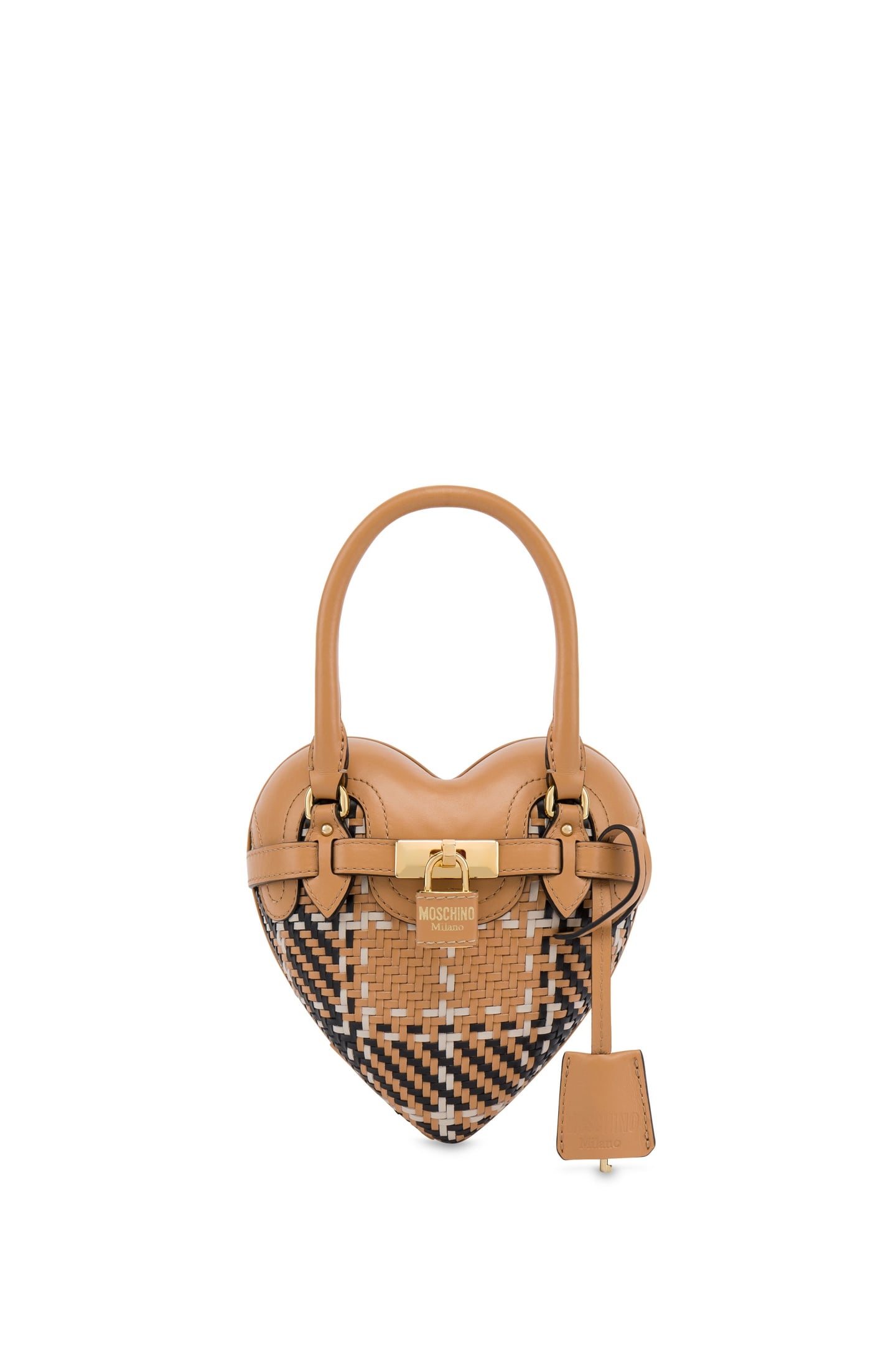 Moschino  Heartbeat Bag Check Beige Maat: OS | Handtassen Outlet | Dames | Beige