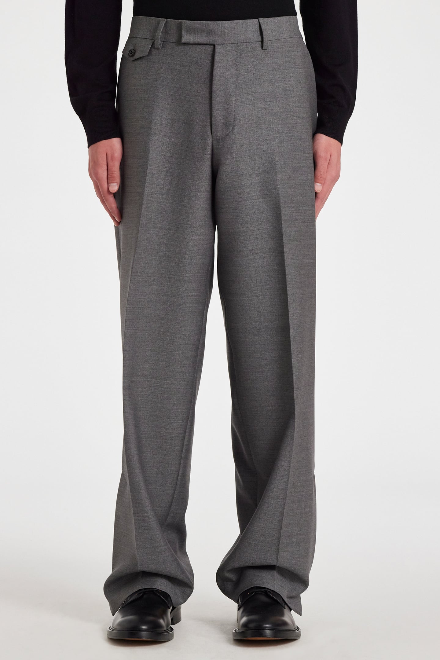 Paul Smith Mens Slim Fit Trouser Grey Melange Size: W32 | Tailored Pants Outlet | Heren | Grijs