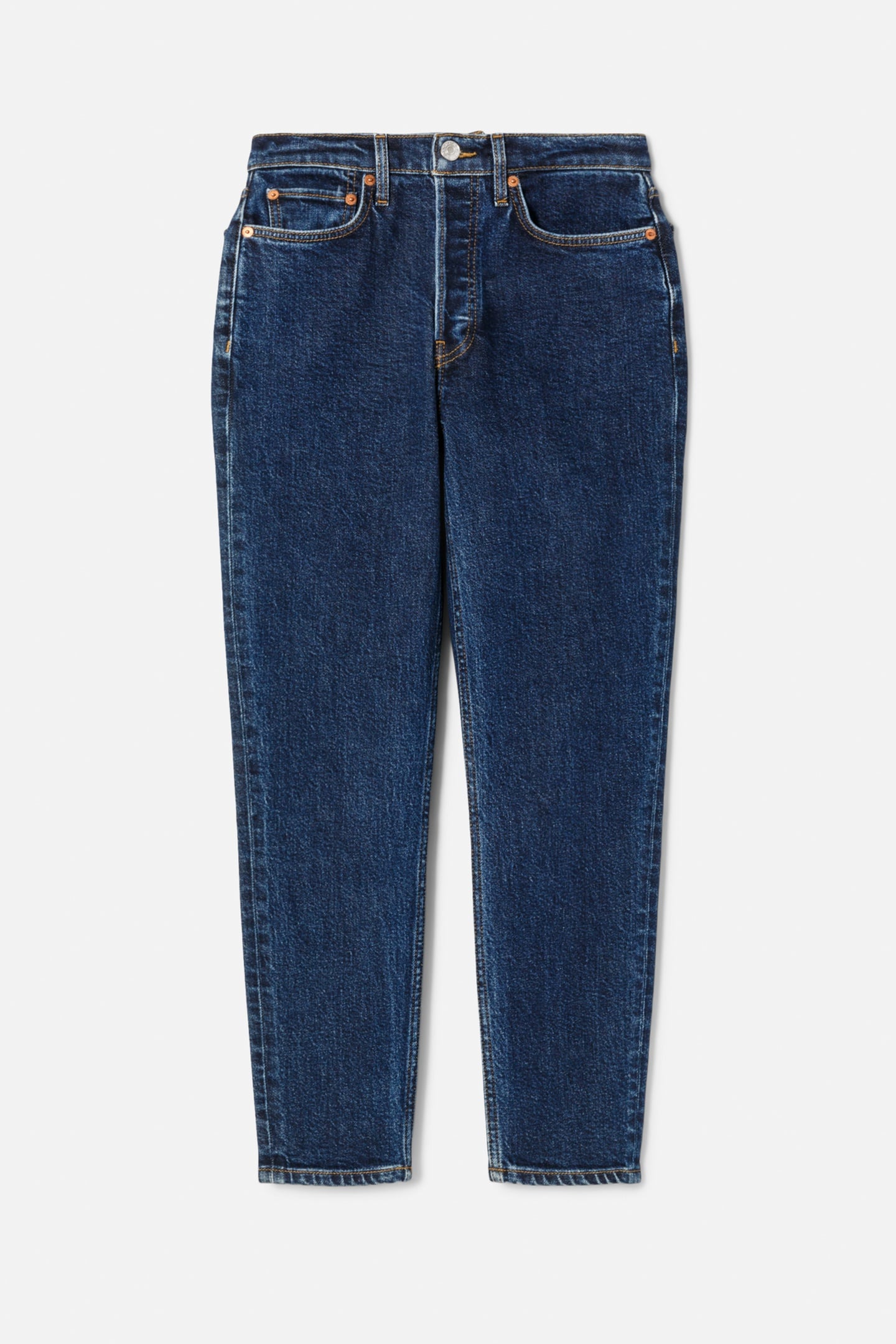 RE/DONE 90s High Rise Ankle Crop Dark Rinse Maat: W24 | Skinny Jeans Outlet | Dames | Blauw