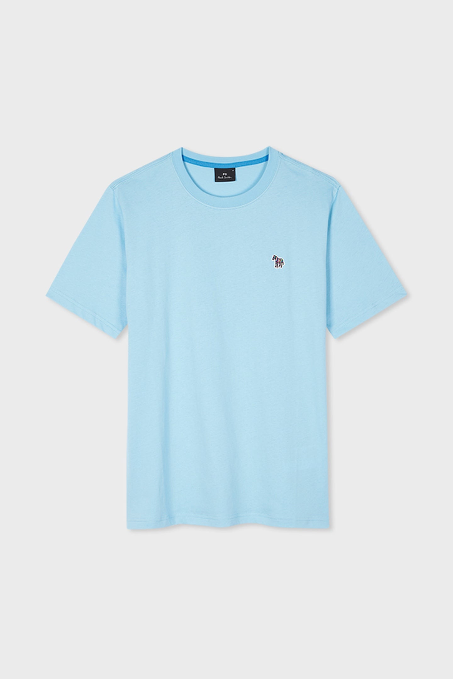 Paul Smith Mens Reg Fit Tshirt Zebra Badge Light Blue Maat: S | Basic T-Shirts Outlet | Heren | Blauw