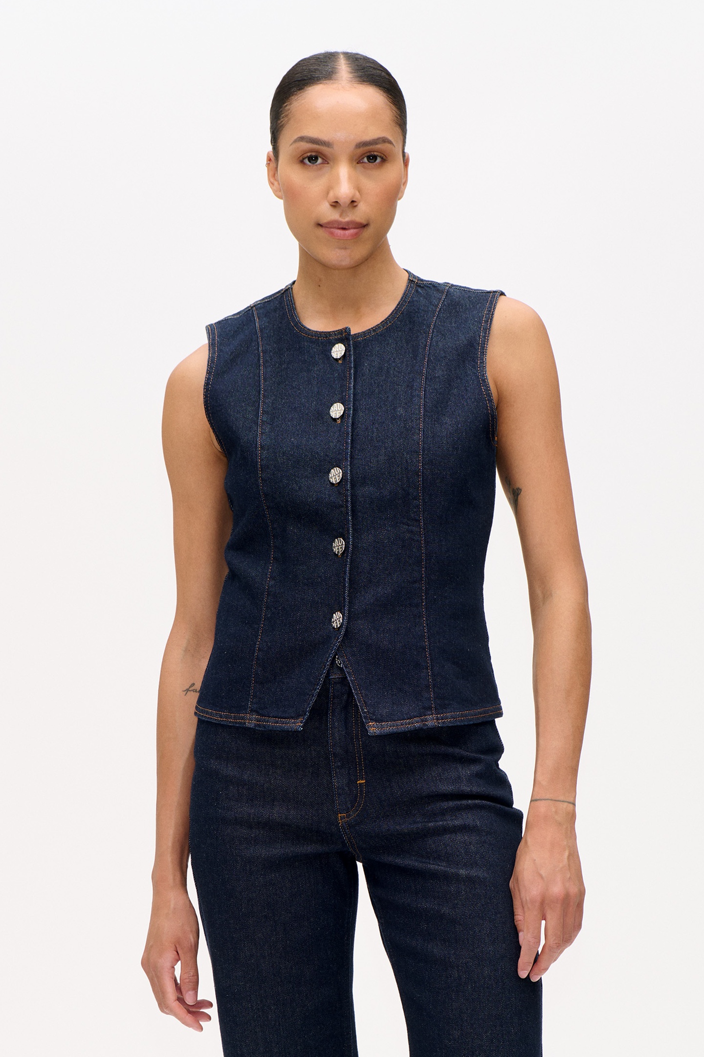 Baum und Pferdgarten Mene Blouse Dark Denim Wash Maat: 32 | Overhemden Outlet | Dames | Blauw