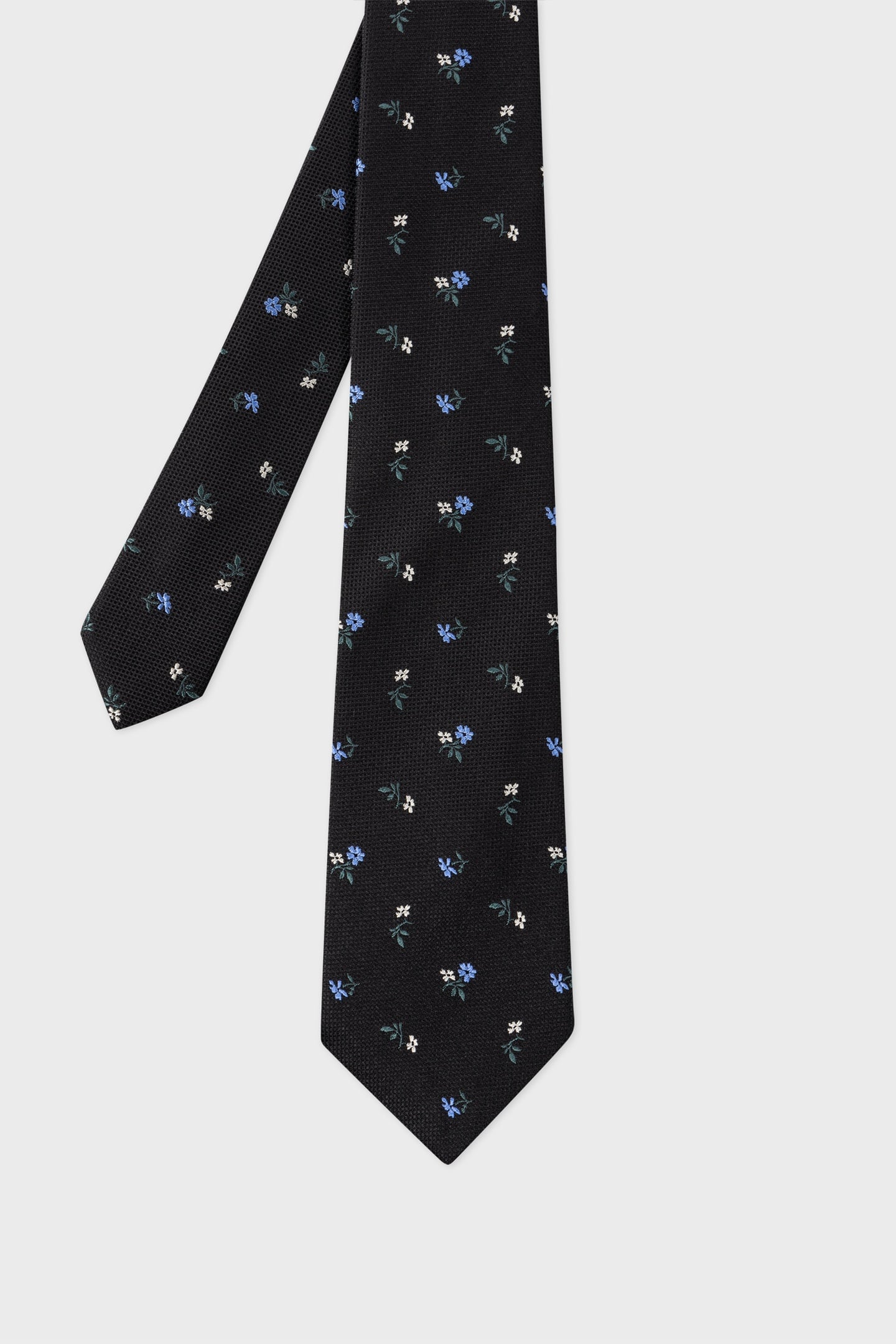 Paul Smith Men Tie Mini Flowers Black Size: 6 | Ties Outlet | Heren | Zwart