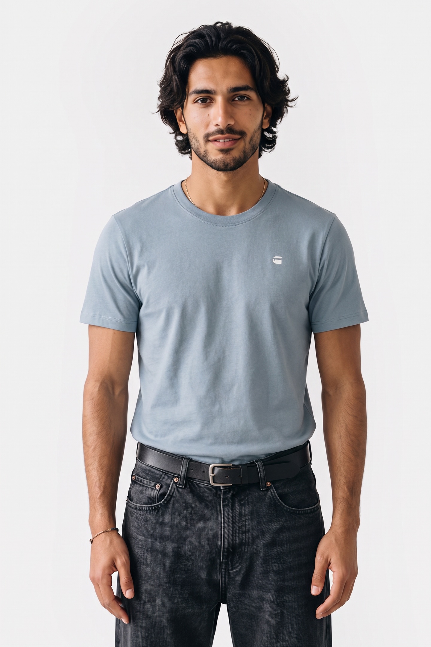 G-Star Chest Logo Slim T-shirt Ash Blue Taglia: S | Magliette basic Outlet | Uomo | Blu