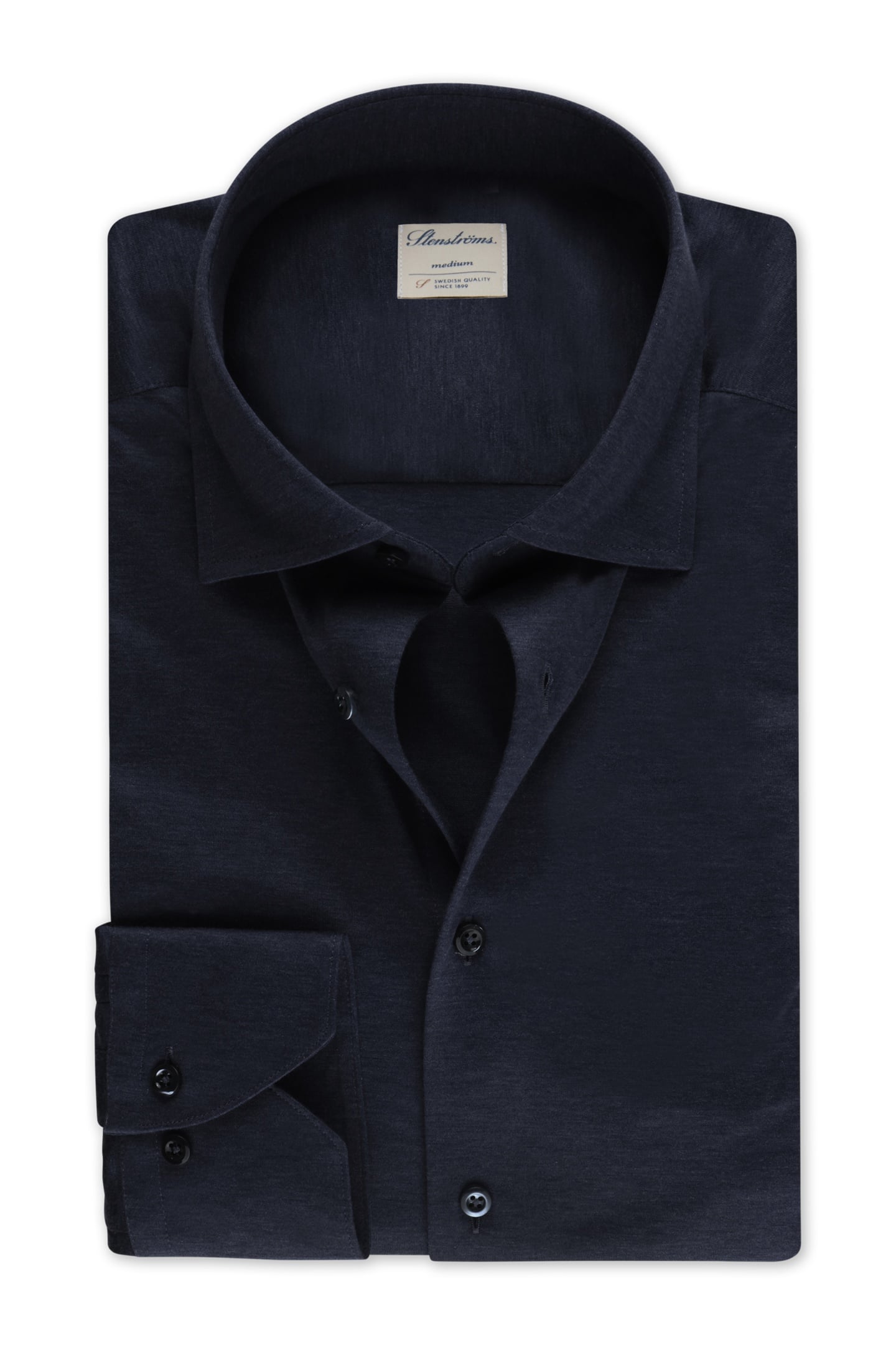 Stenströms Jersey Shirt, Slimline Navy Maat: XXL | Casual Overhemden Outlet | Heren | Blauw