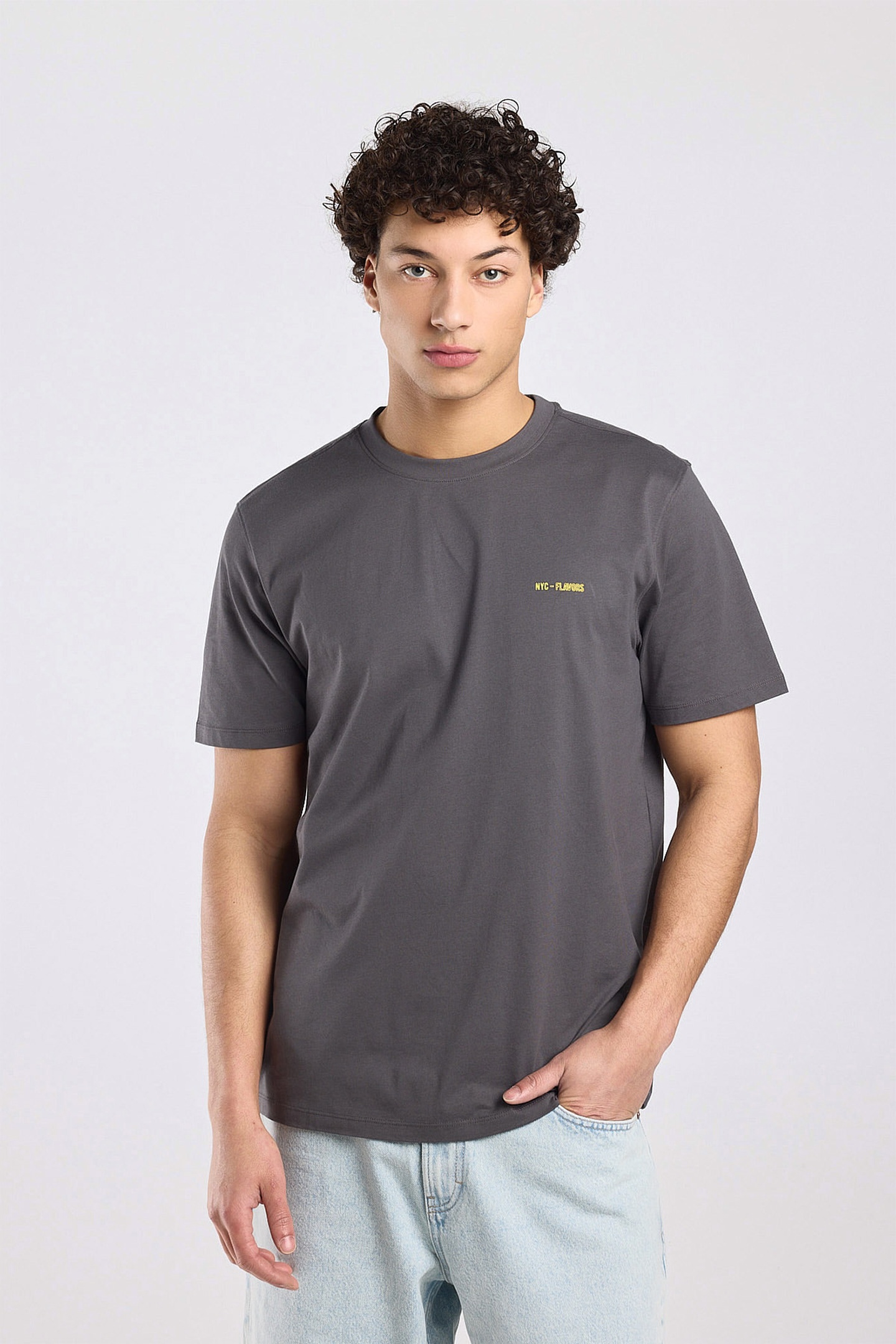 America Today Edson Dull Black Maat: XS | Basic T-Shirts Outlet | Heren | Grijs