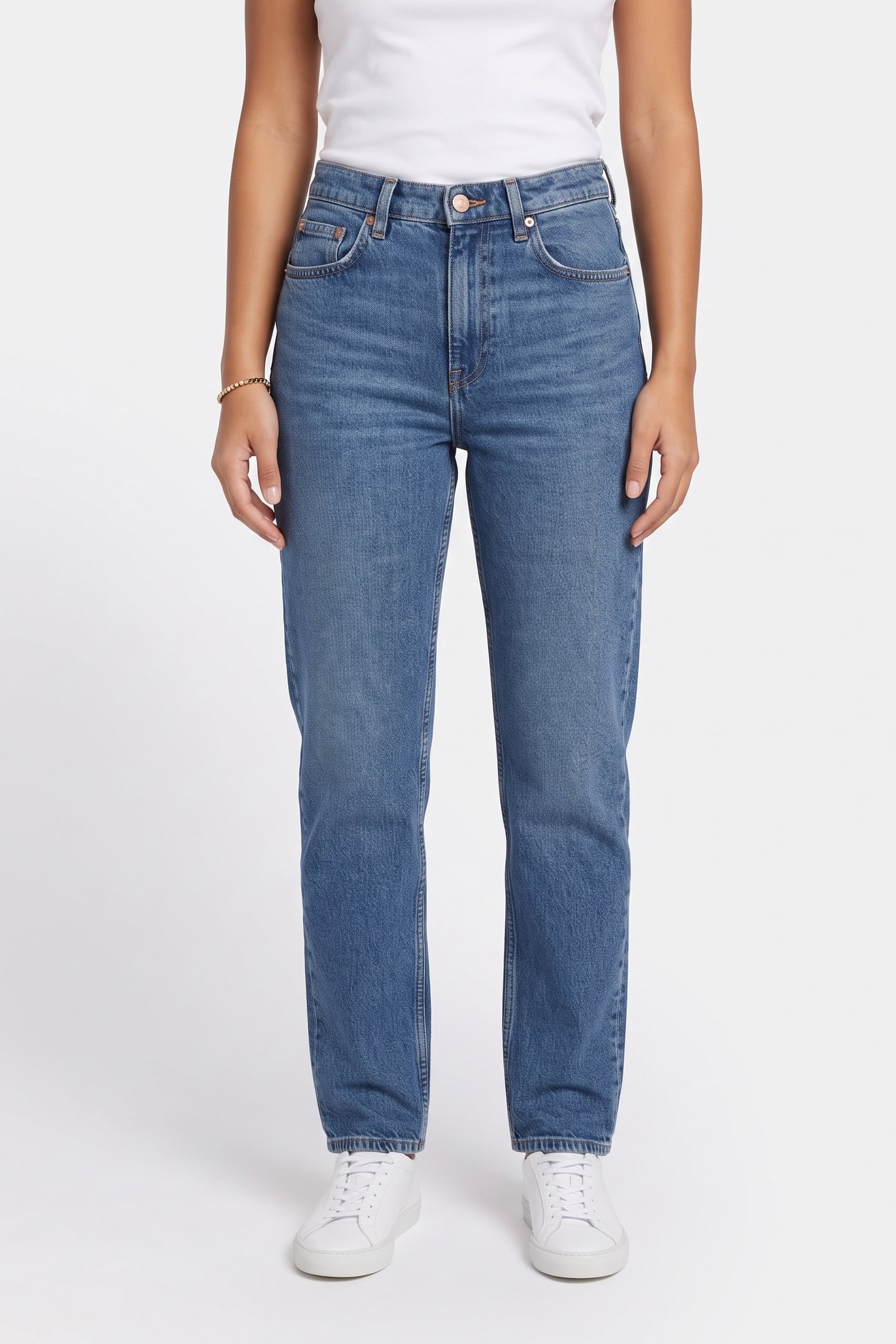 ARKET Jade Cropped Stretch Blue Size: W26 | Straight Outlet | Dames | Blauw