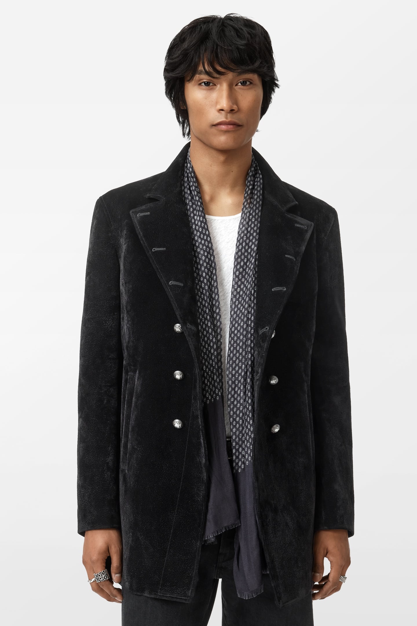 John Varvatos Nico Scarf Thistle Maat: OS | Handschoenen Outlet | Heren | Blauw