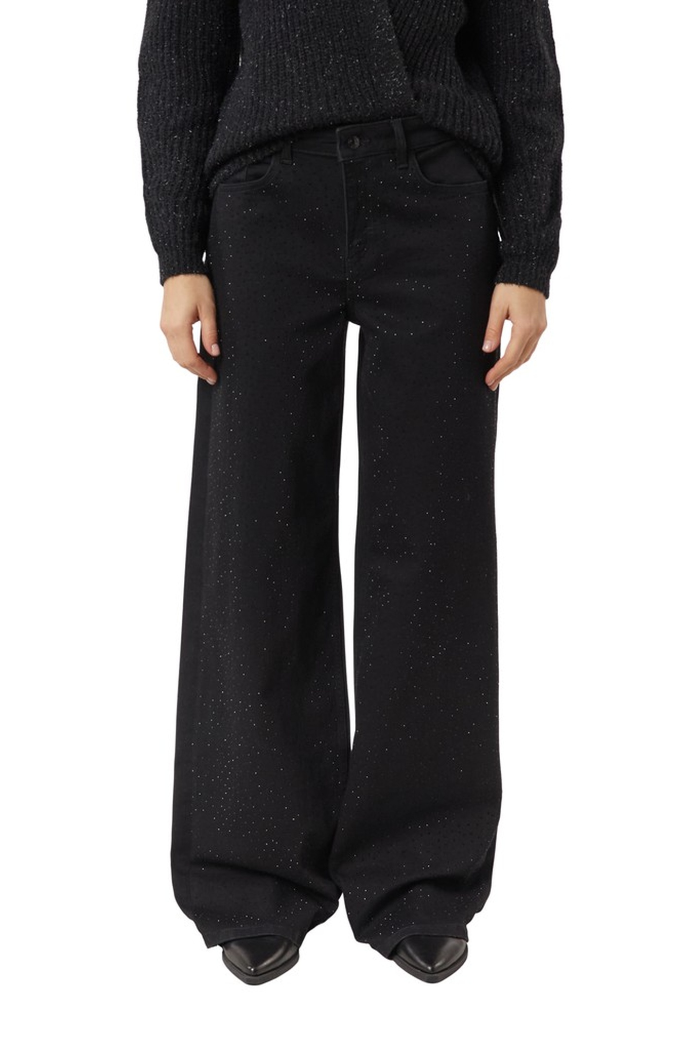 Comma  Jeans Black Maat: 46 | Straight Jeans Outlet | Dames | Zwart