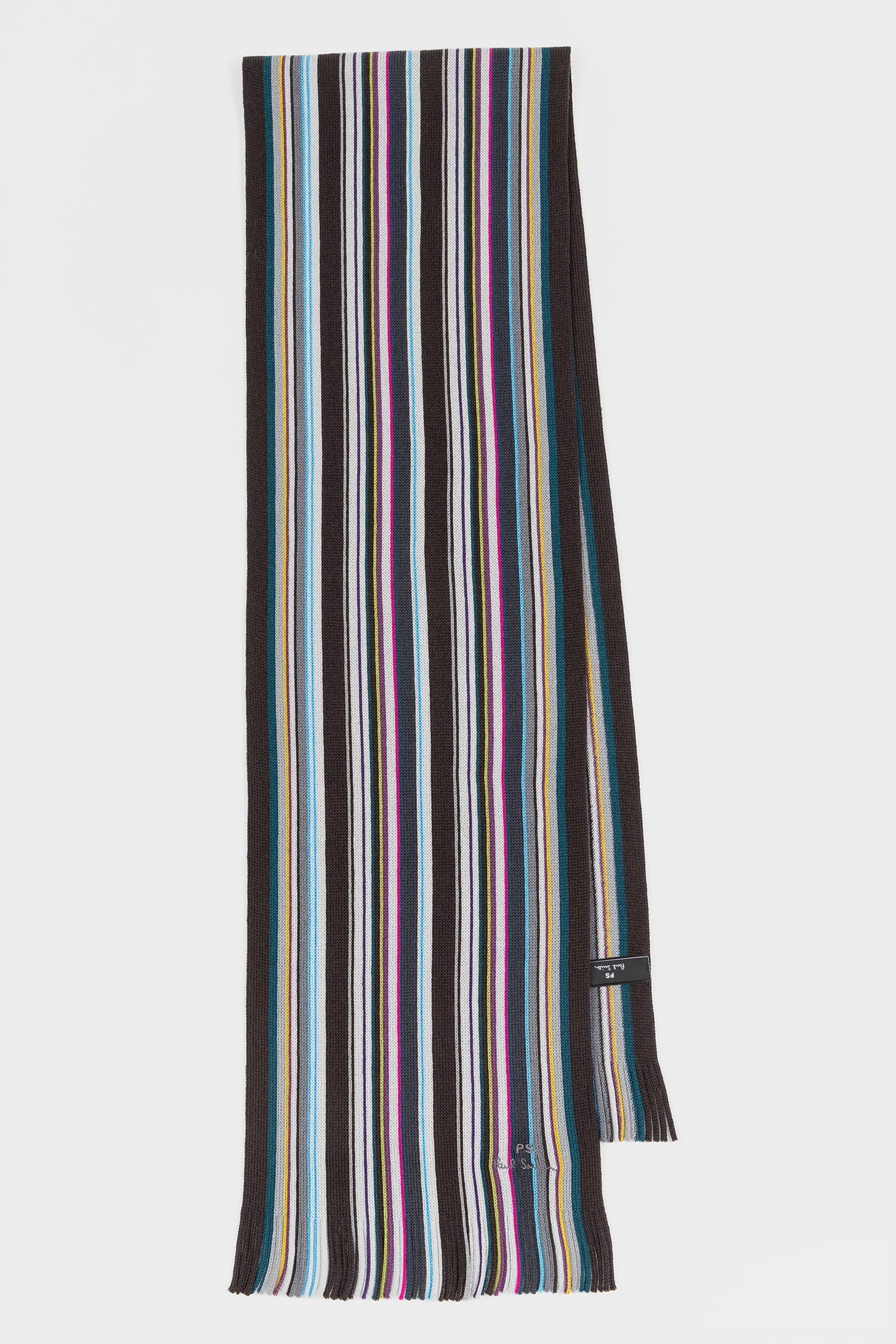 Paul Smith Men Scarf Ps Multcl Strp Slate Maat: OS | Handschoenen Outlet | Heren | Zwart