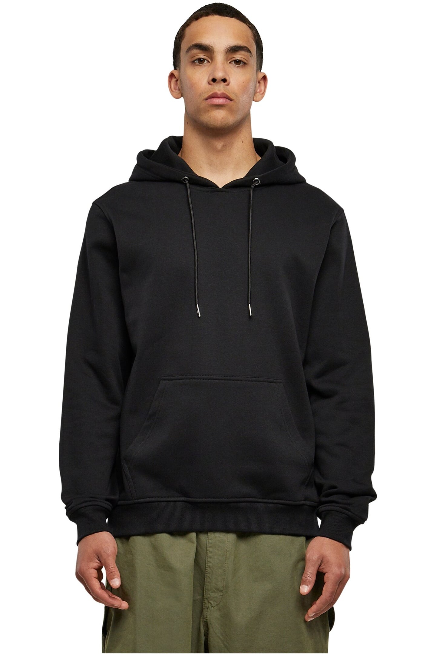 Urban Classics Basic Terry Hoody Black Maat: M | Sweaters Outlet | Heren | Zwart