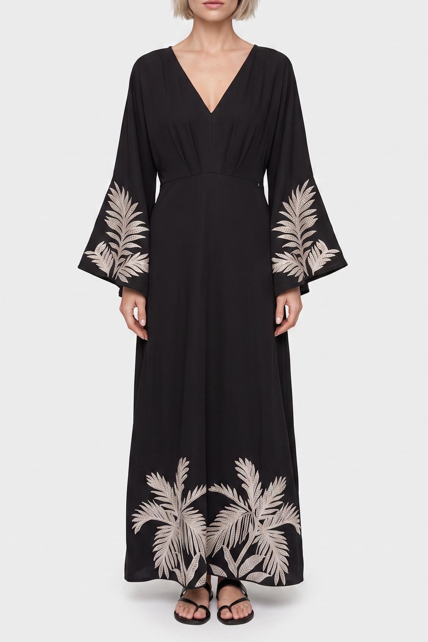 GUESS Ls Angele Long Dress Jet Black A996 Taglia: XS | Maxi abiti Outlet | Donna | Nero