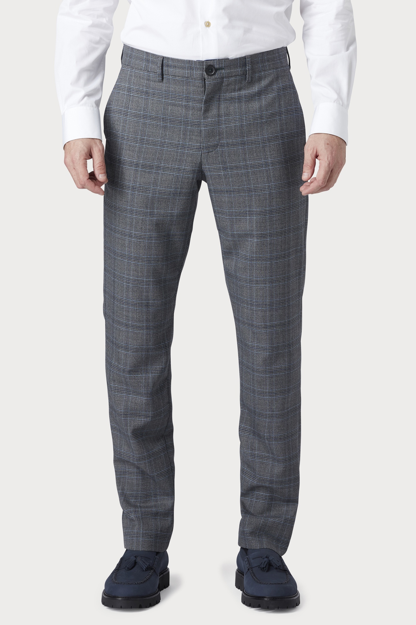 Paul Smith Mens Chino Mid Fit Grey Melange Maat: W32 | Chino's Outlet | Heren | Grijs