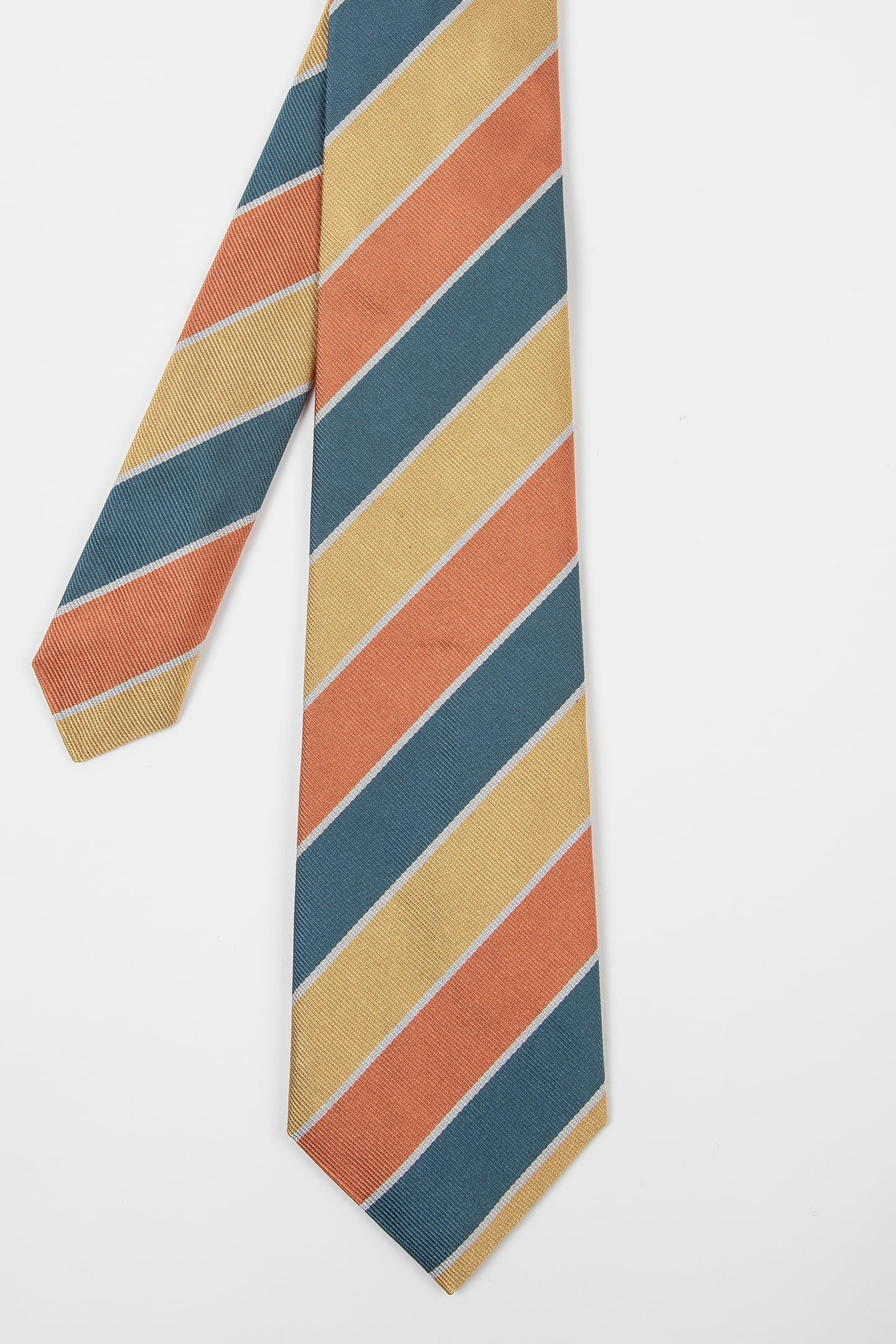 Paul Smith Men Tie Club Stripe Orange Size: 8 | Ties Outlet | Heren | Oranje