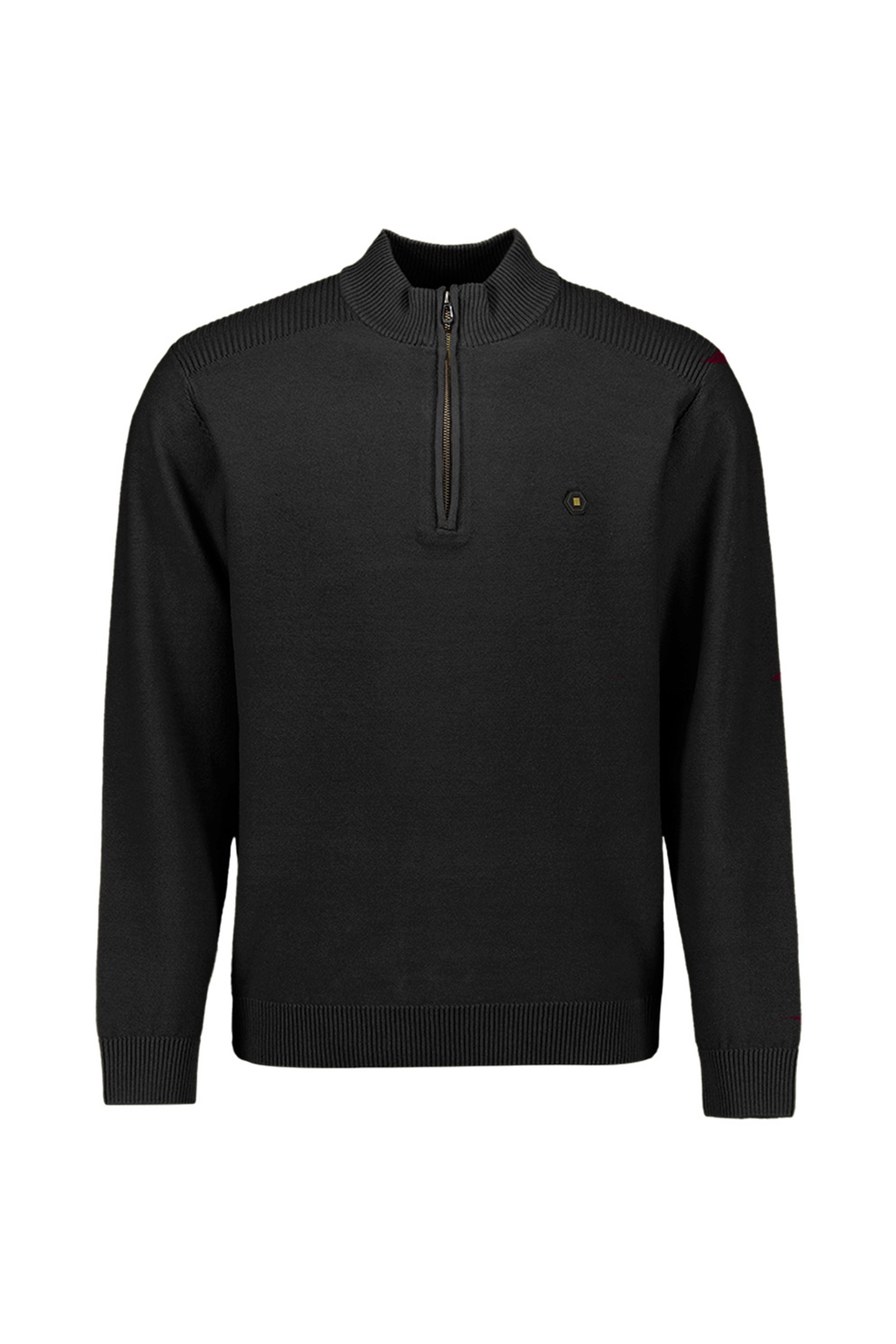 No Excess Pullover Half Zip Shoulder Detail Black Größe: S | Pullover Outlet | Herren | Schwarz