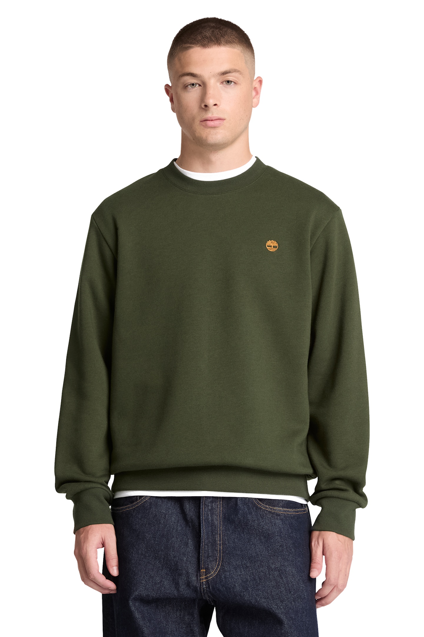 Timberland Oyster River Chest Logo Bb Crew Sweatshirt Duffel Bag Maat: XXL | Longsleeves Outlet | Heren | Groen