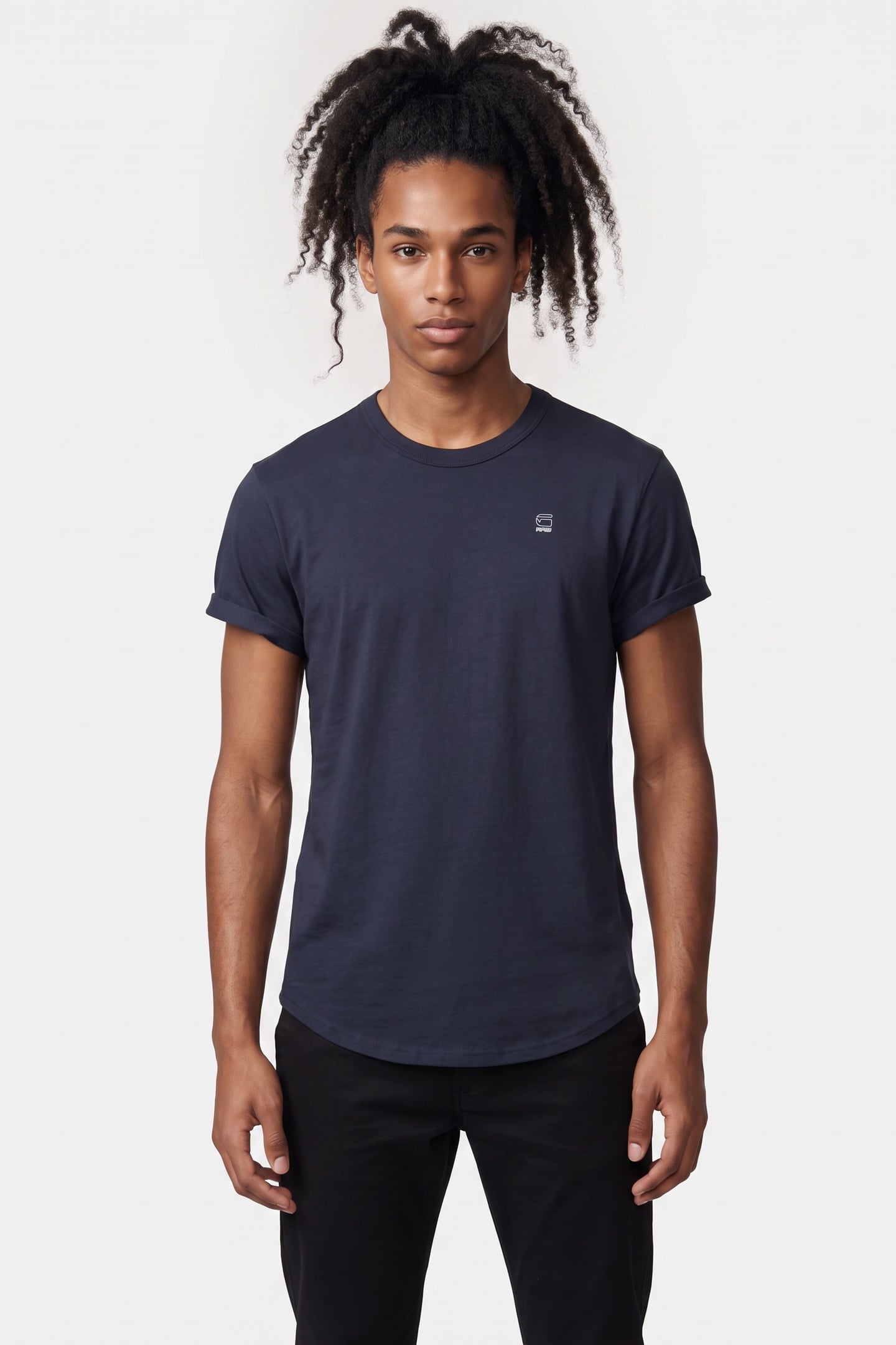 G-Star Roll Up Relaxed T-shirt Salute Maat: XXL | Basic T-Shirts Outlet | Heren | Blauw