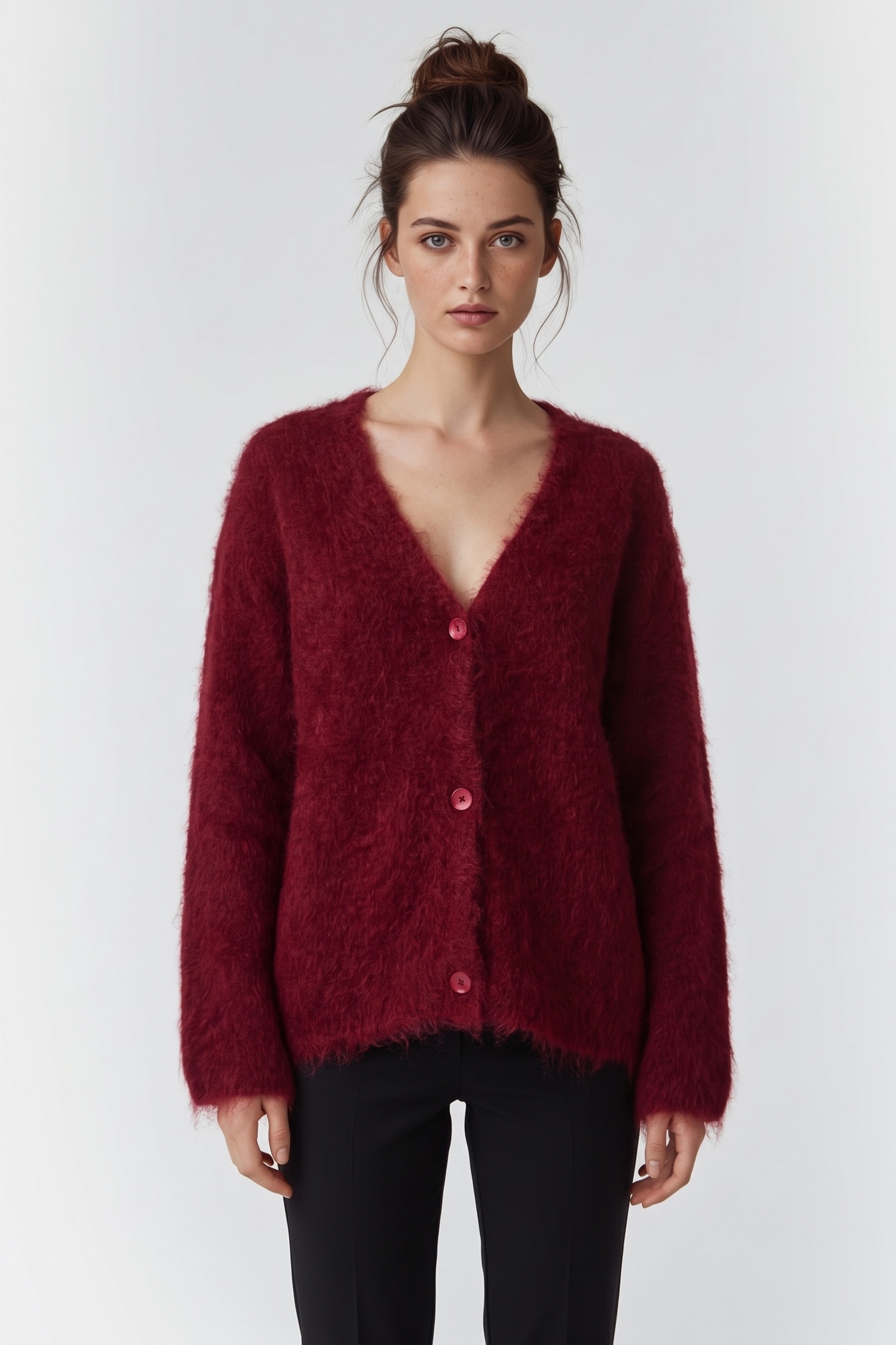 AMAYA Amsterdam Roos Knitwear Bordeaux Maat: S | Sweaters Outlet | Dames | Bordeaux