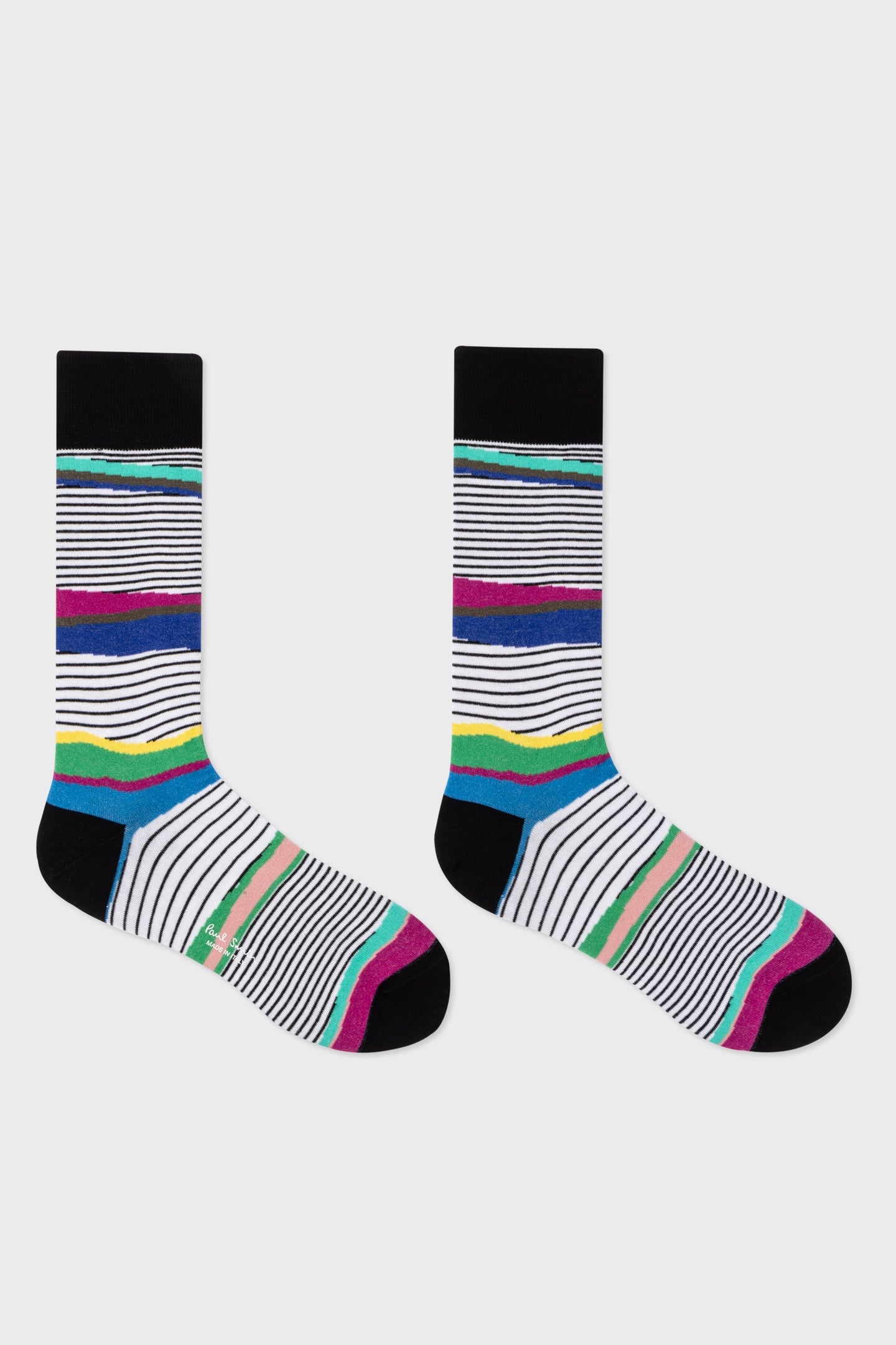 Paul Smith Men Sock Eli Stripe Black Size: OS | Socks Outlet | Heren | Zwart