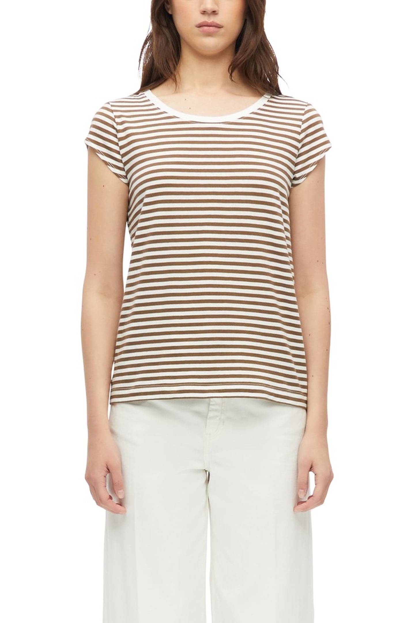 s.Oliver T-shirts Brown Maat: 44 | Tops Outlet | Dames | Bruin