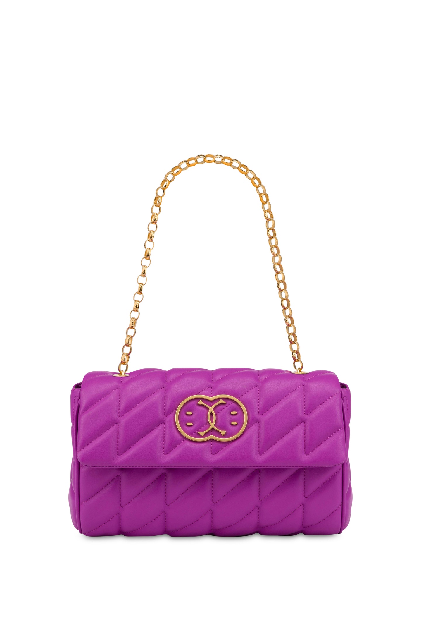 Moschino Double Smiley® Quilted Shoulder Bag Purple Maat: OS | Handtassen Outlet | Dames | Paars