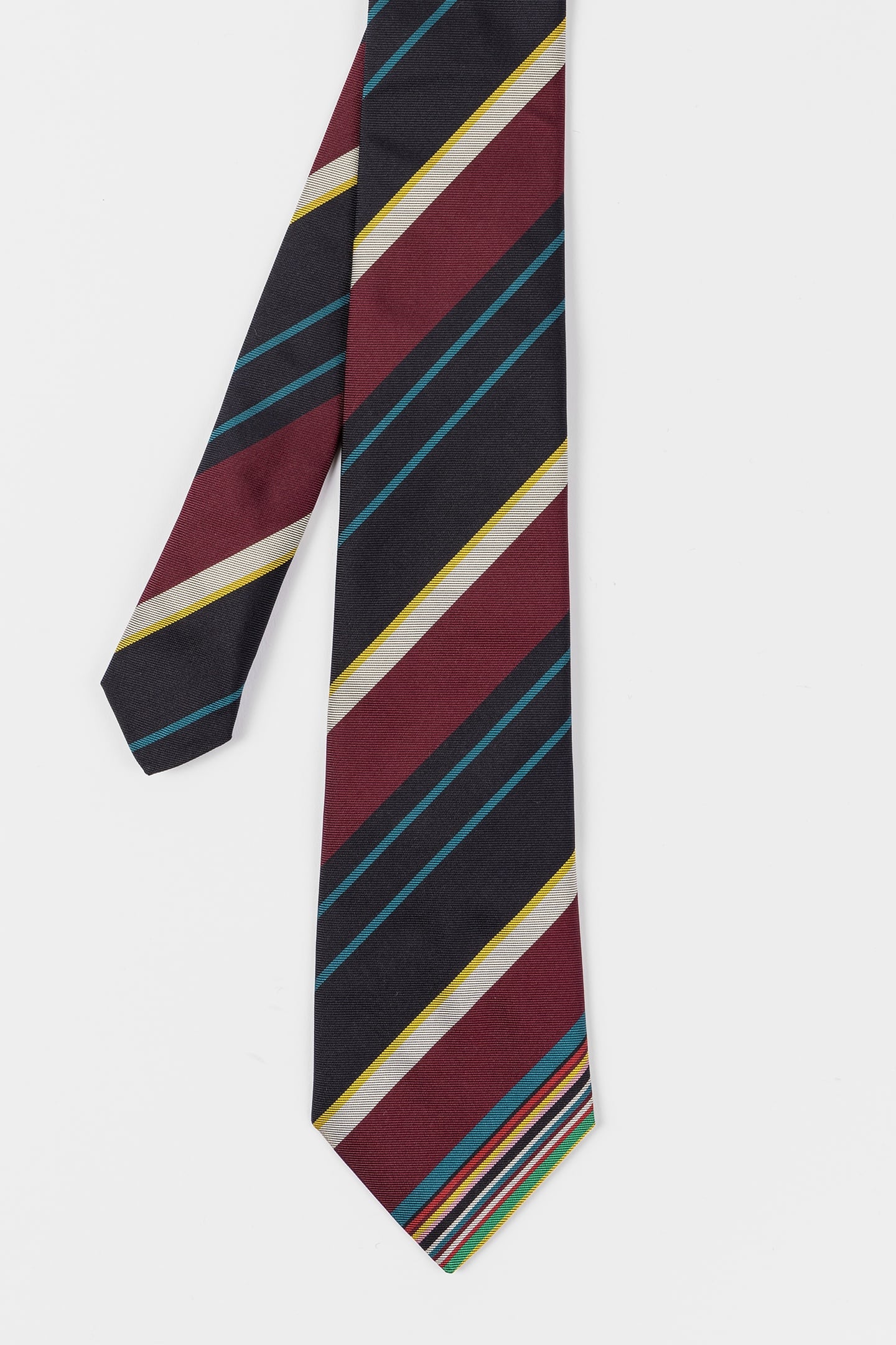 Paul Smith Men Tie Signatr Strp Tip Black Maat: 8 | Stropdassen Outlet | Heren | Zwart