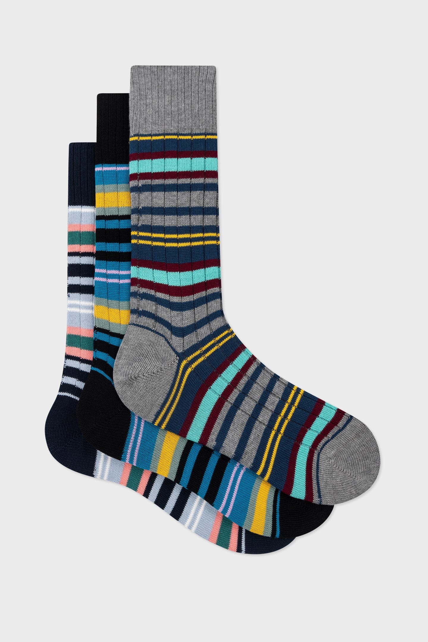 Paul Smith Men Sock 3 Pack Eddie Mixed Plate 1 Maat: OS | Sokken Outlet | Heren | Grijs