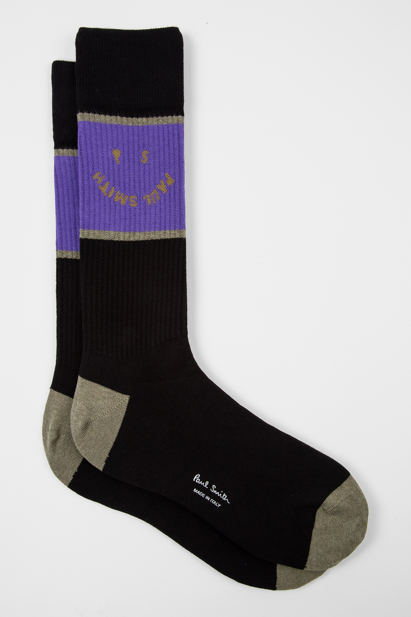 Paul Smith Men Sock Ps Face Black Maat: OS | Sokken Outlet | Heren | Zwart
