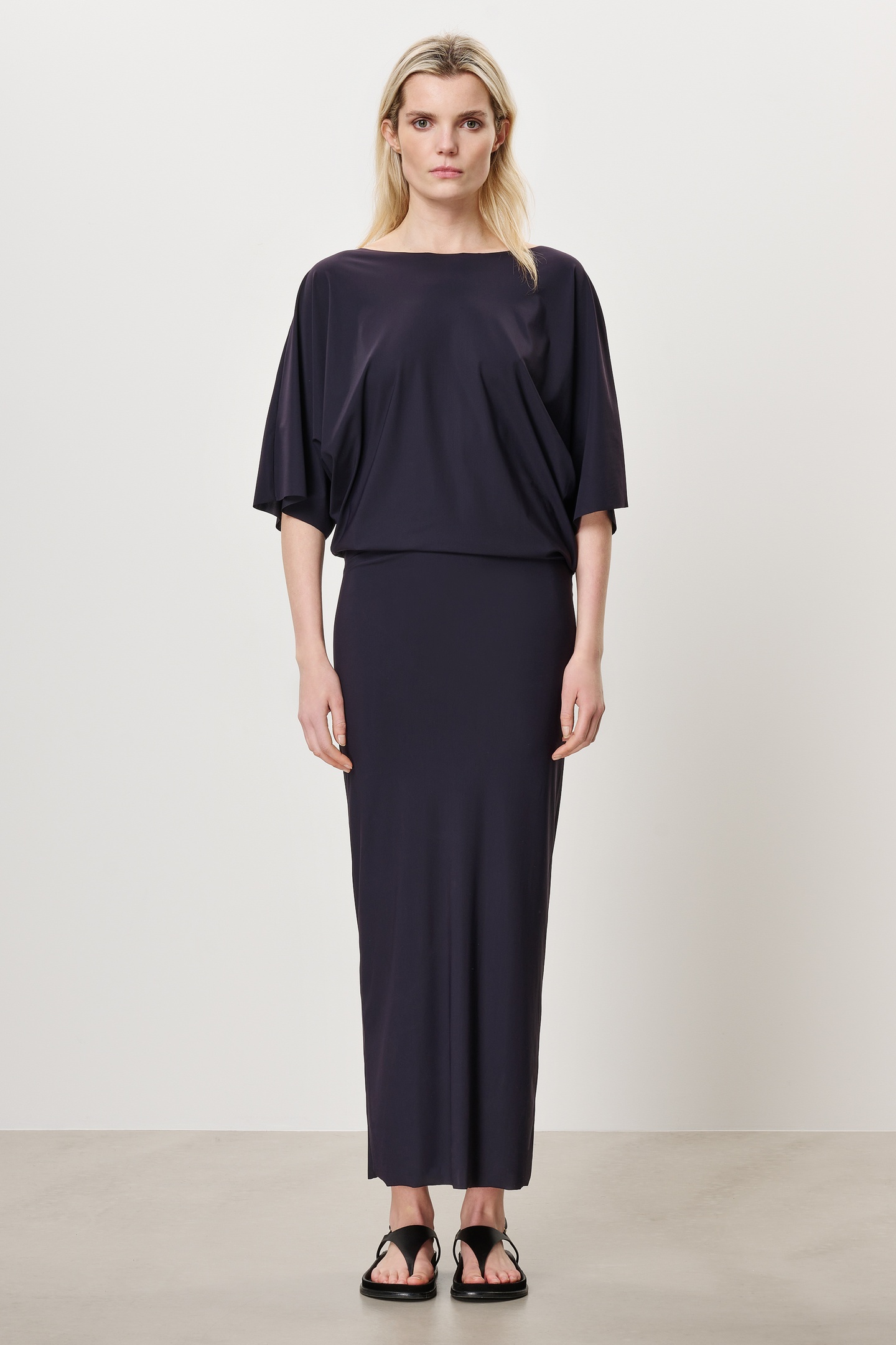 TRVL DRSS Cairo Dress Ink Blue Maat: M | Maxi Jurken Outlet | Dames | Blauw