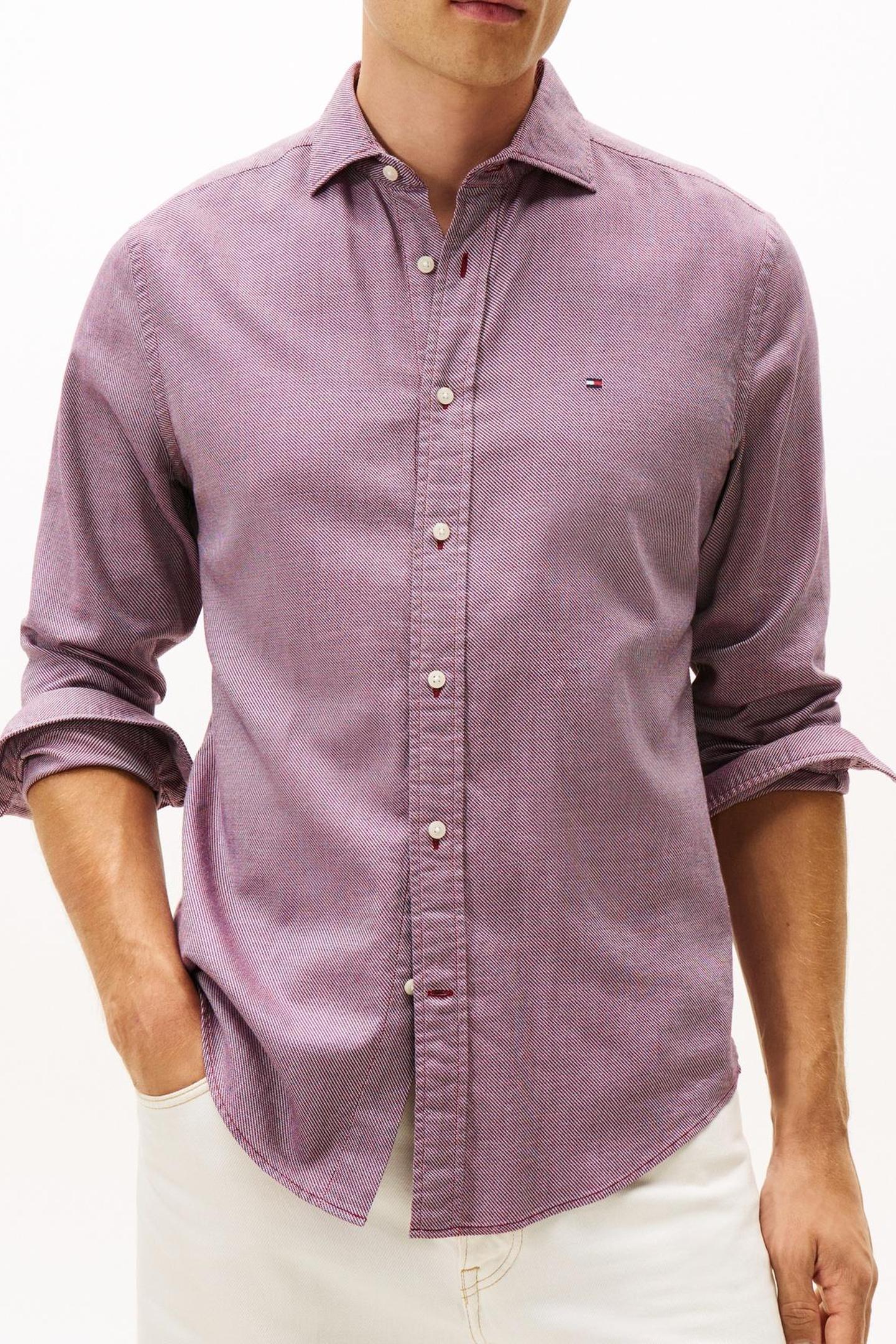 Tommy Hilfiger Dobby Structure Rf Shirt Regatta Red Taille: S | Casual chemises Outlet | Homme | Rouge