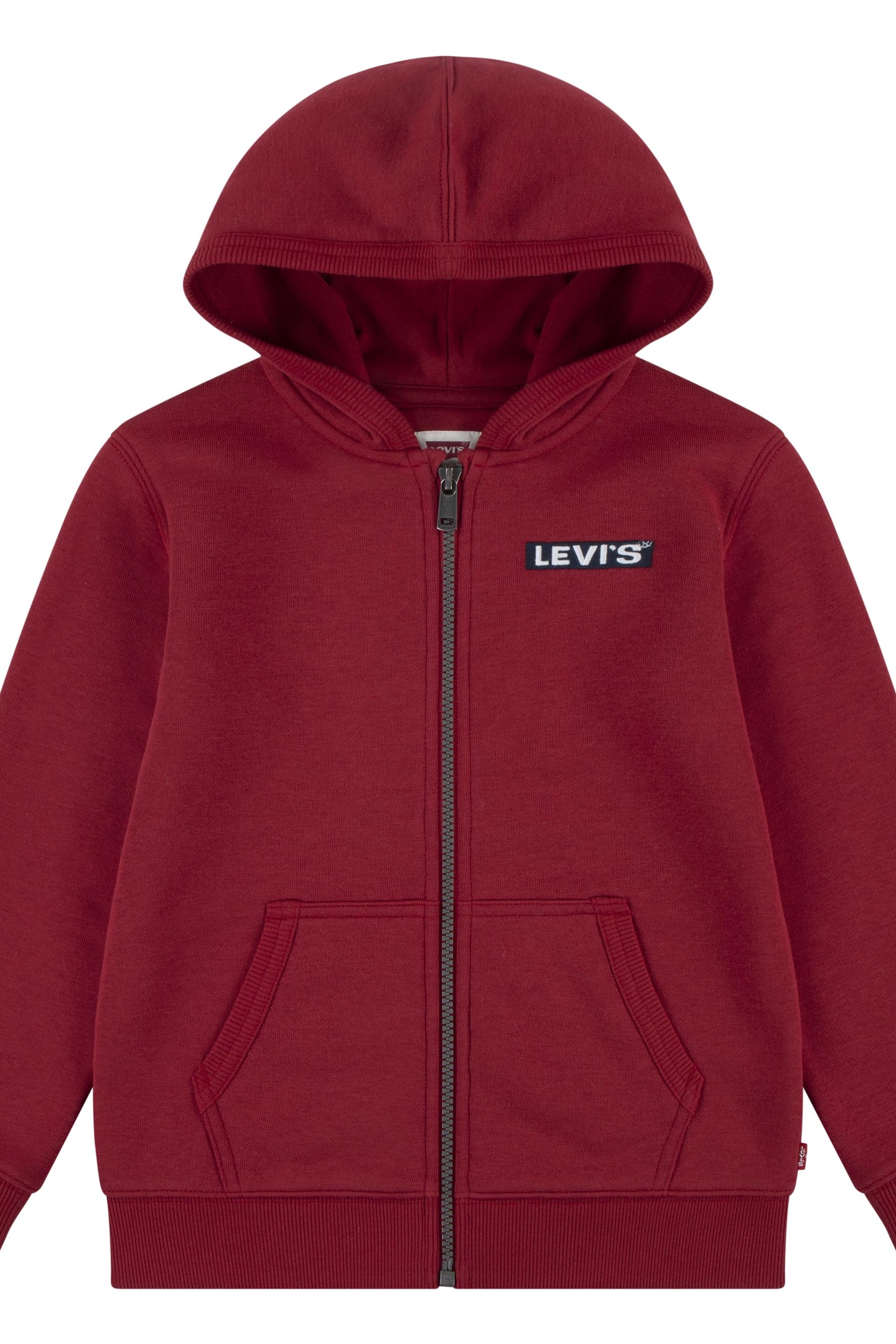 Levi's Unisex Boxtab Full Zip Hoodie Rhythmic Red Maat: 6M | Sportkleding Outlet | kids | Rood